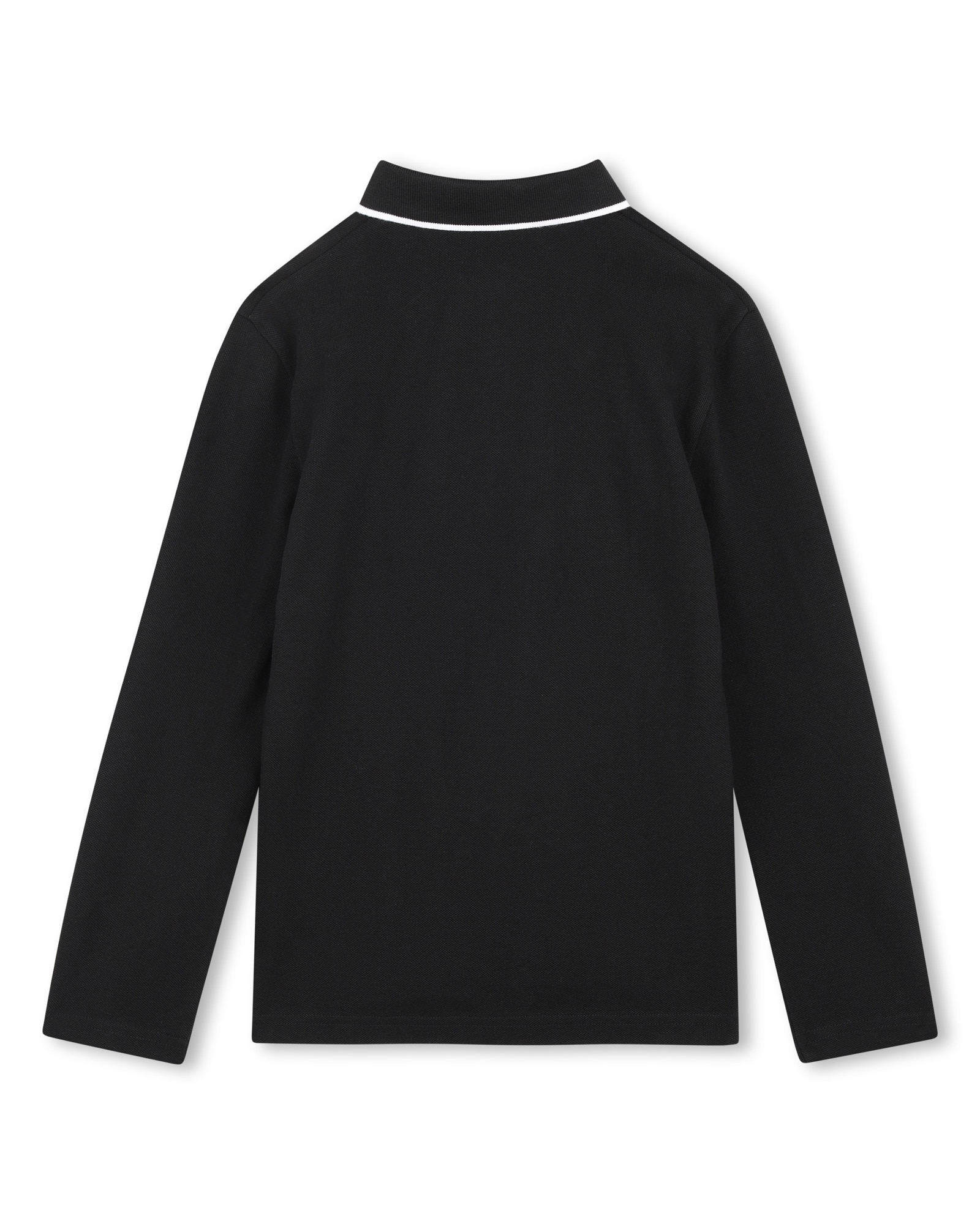 Polo de niño de manga larga con estampado grande - BOSS Kidswear - Negro Negro-3