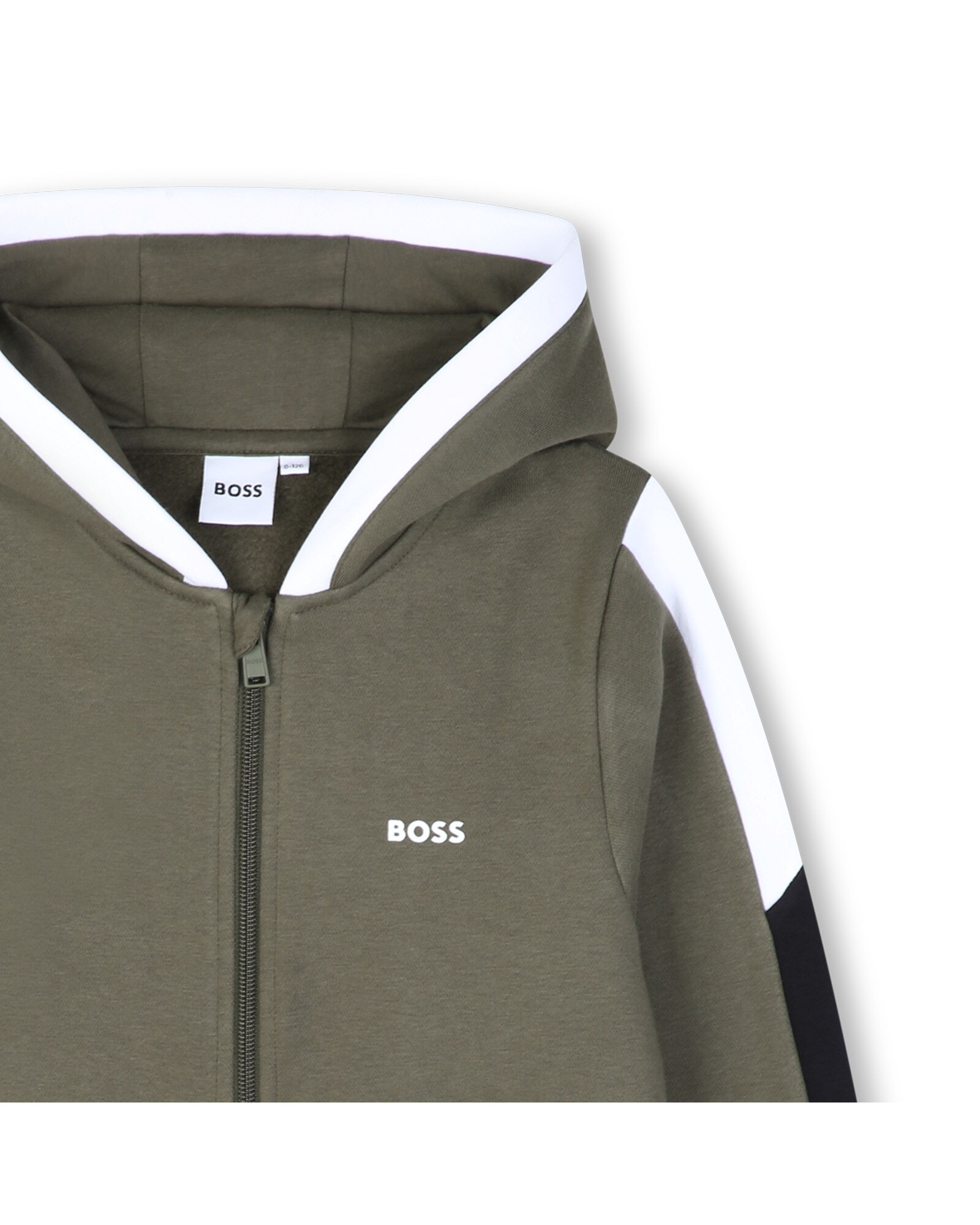 Sudadera con capucha de niño liso - BOSS Kidswear - Verde Verde-2