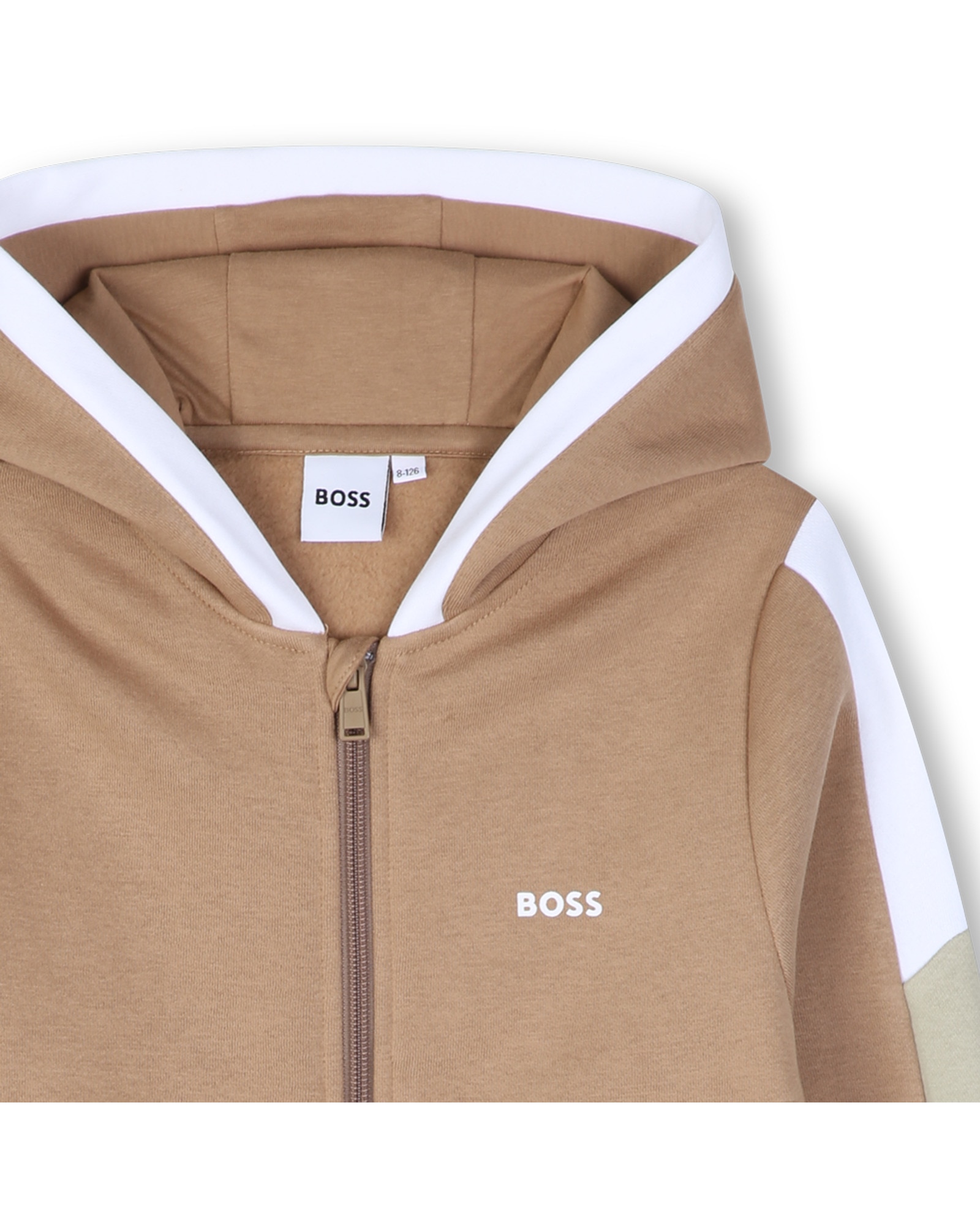 Sudadera con capucha de niño liso - BOSS Kidswear - Marrón claro Marrón claro-2
