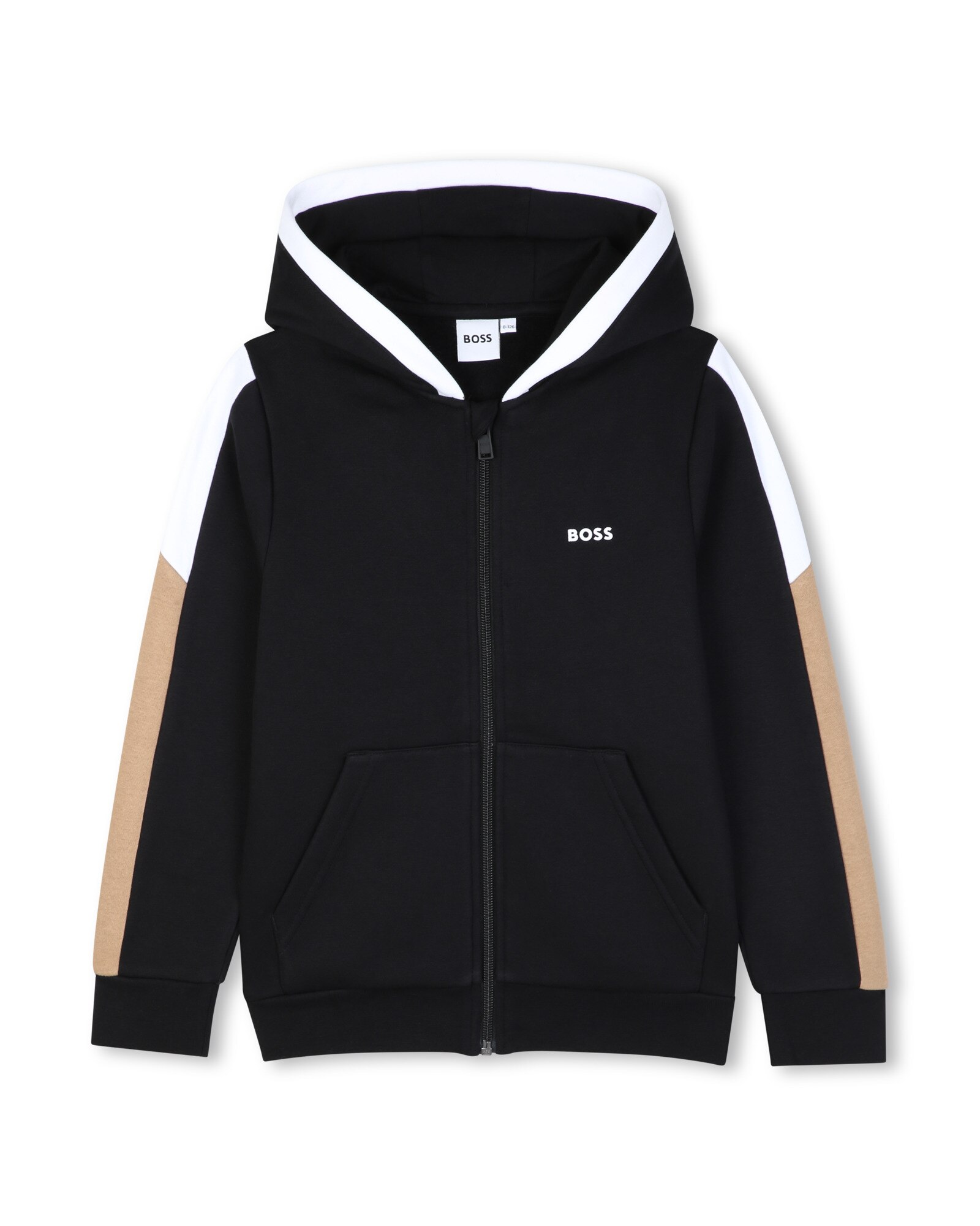 Sudadera con capucha de niño liso - BOSS Kidswear - Negro Negro-1