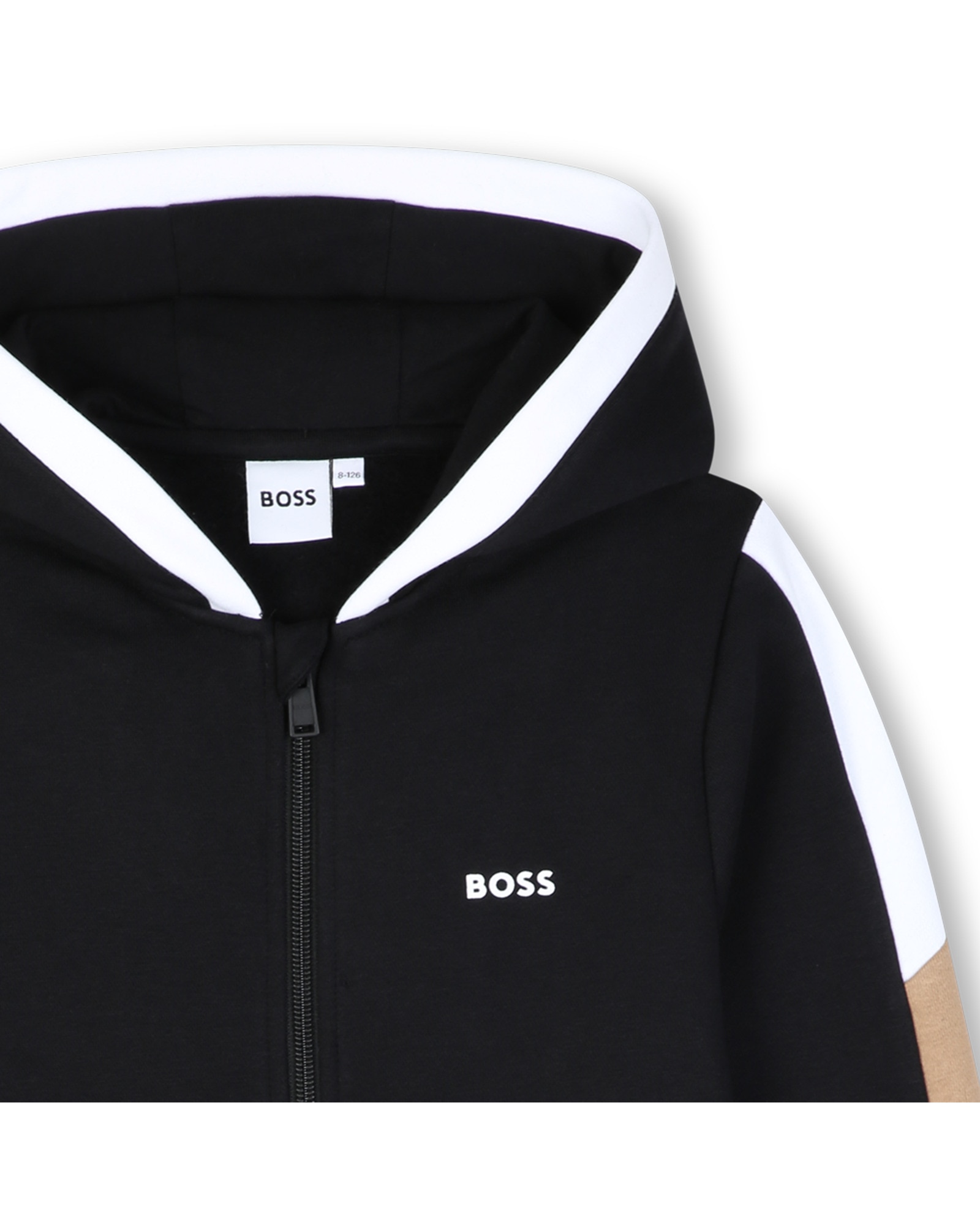 Sudadera con capucha de niño liso - BOSS Kidswear - Negro Negro-2