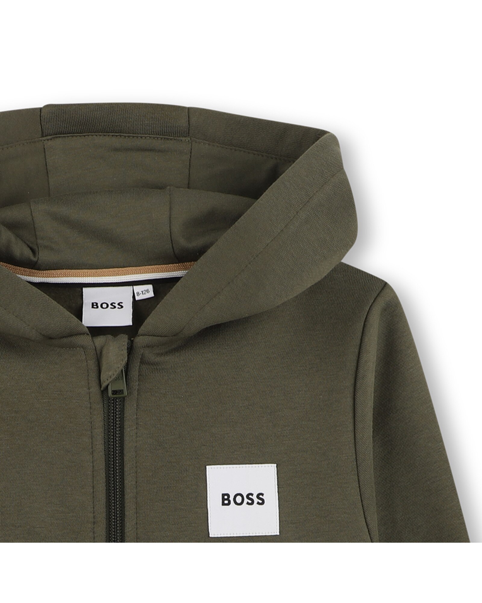 Sudadera sin capucha de niño liso - BOSS Kidswear - Verde Verde-2