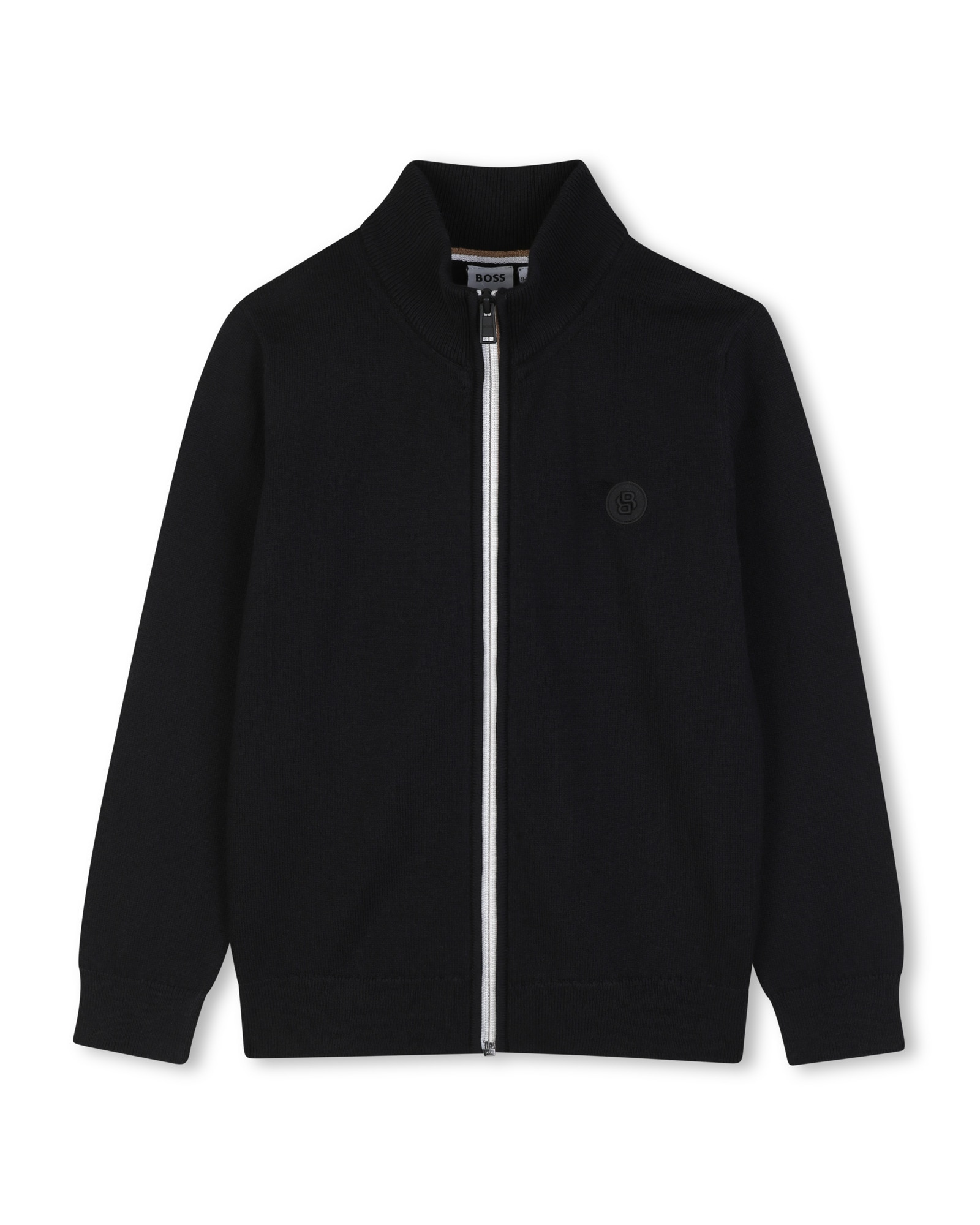 Imagen 0 de Chaqueta de punto de niño liso Negro
