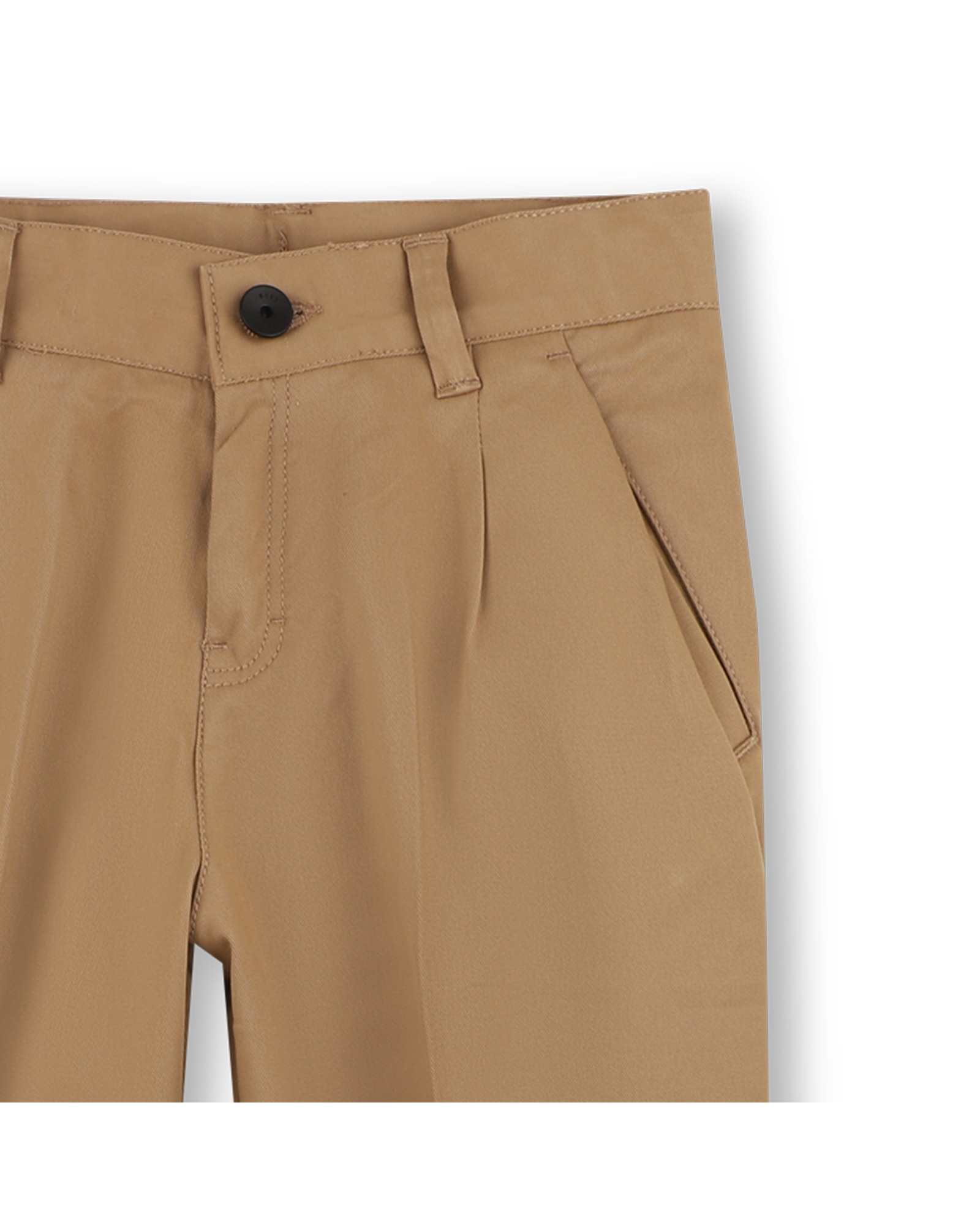 Chino de niño liso - BOSS Kidswear - Marrón claro Marrón claro-2
