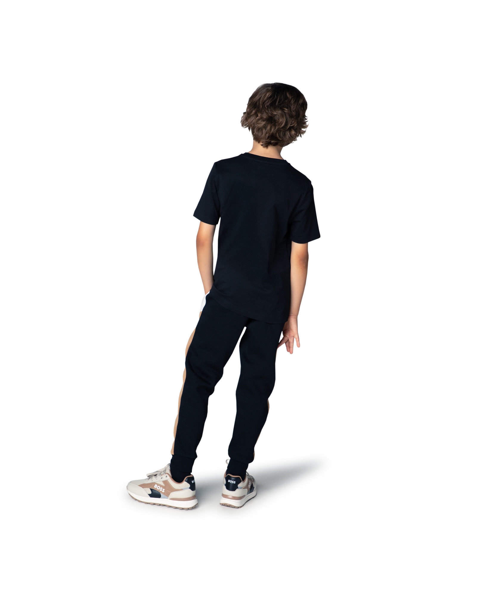 Imagen 2 de Pantalón cinco bolsillos de niño con fantasía - BOSS Kidswear - Negro Negro