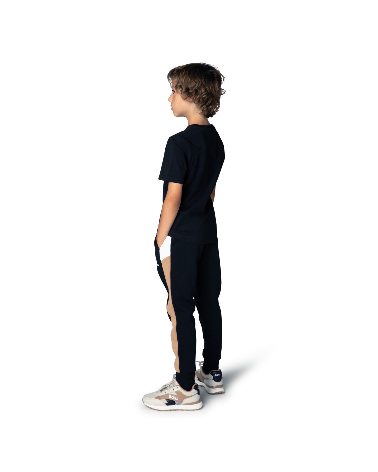 Imagen 3 de Pantalón cinco bolsillos de niño con fantasía - BOSS Kidswear - Negro Negro
