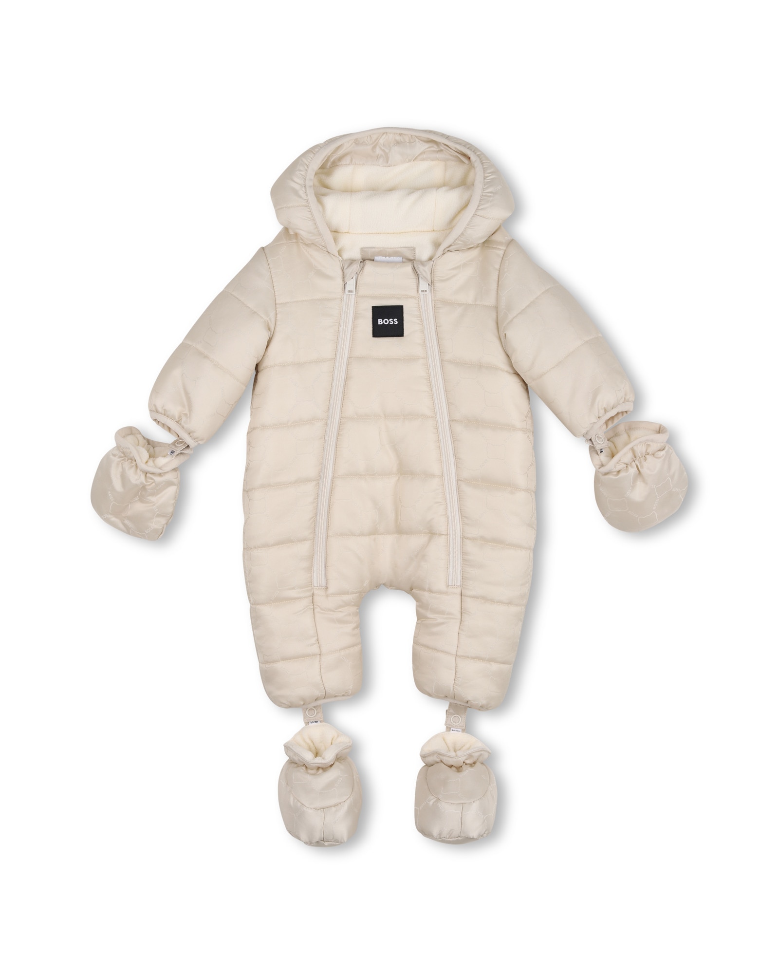 Imagen 0 de Saco de cuna de bebé niño con estampado grande Crudo