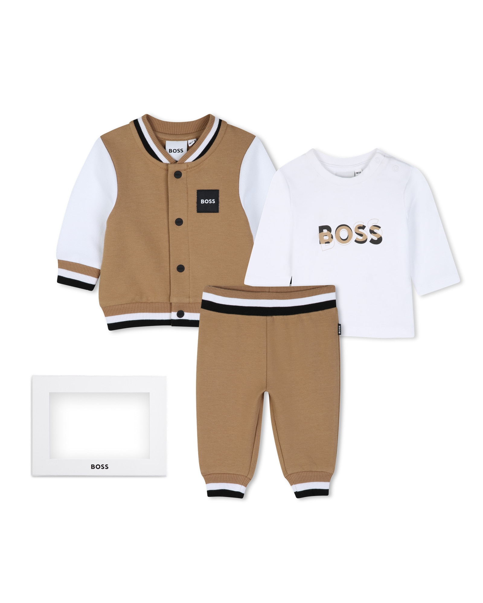 Imagen 0 de Conjunto de bebé niño con estampado grande Marrón claro