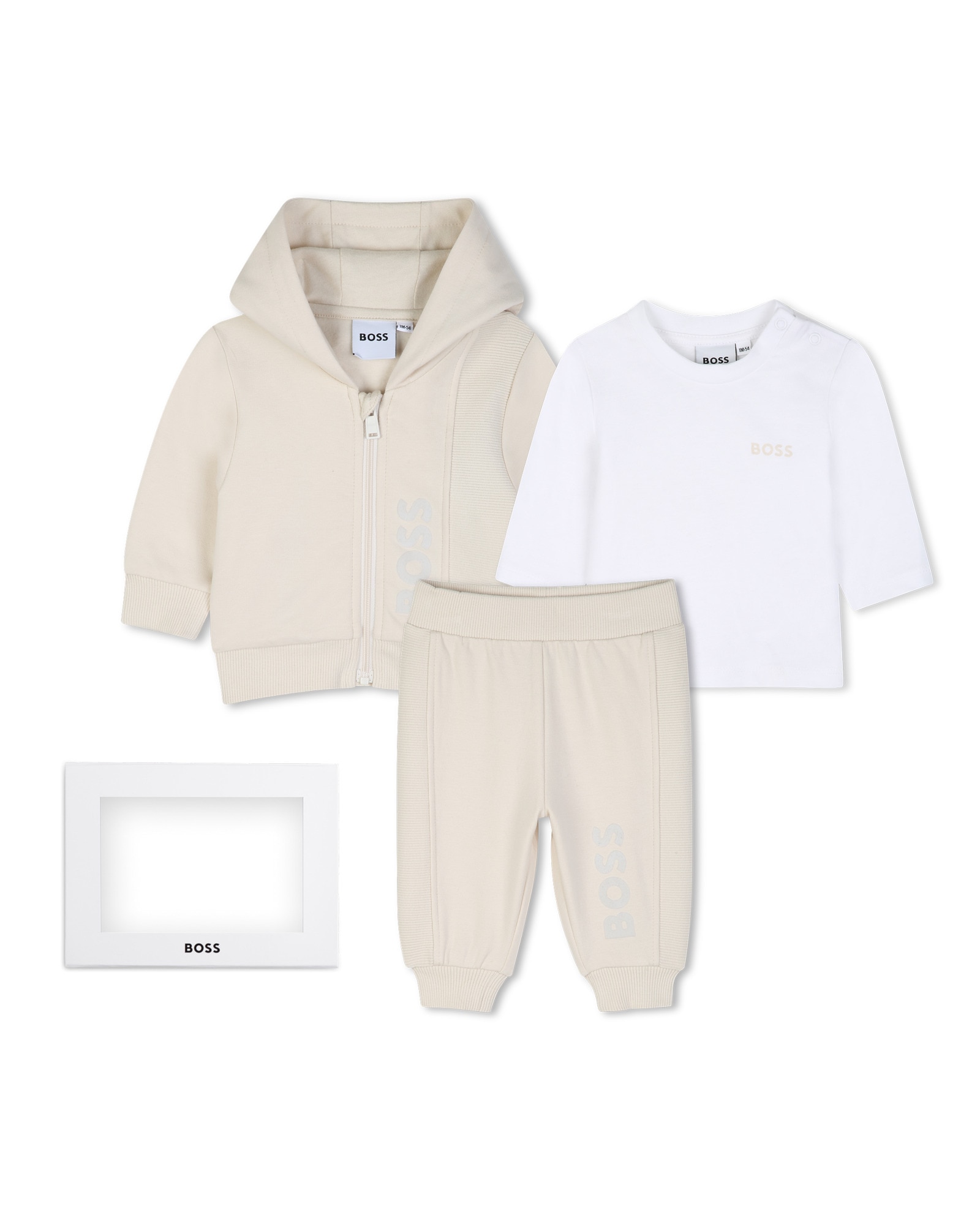 Imagen 0 de Conjunto de bebé niño con estampado grande Crudo