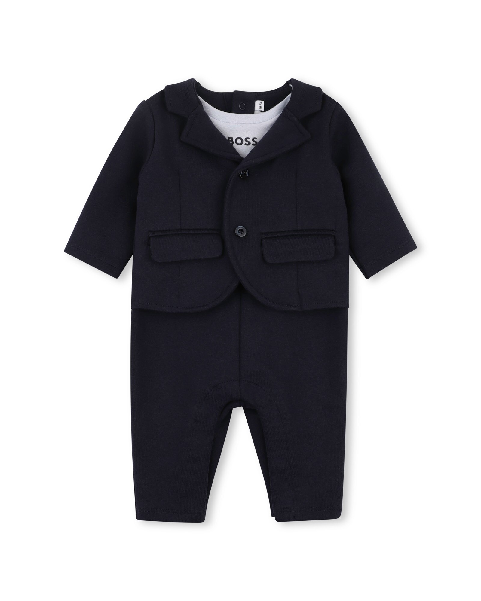 Peto de bebé niño liso - BOSS Kidswear - Azul marino Azul marino-2
