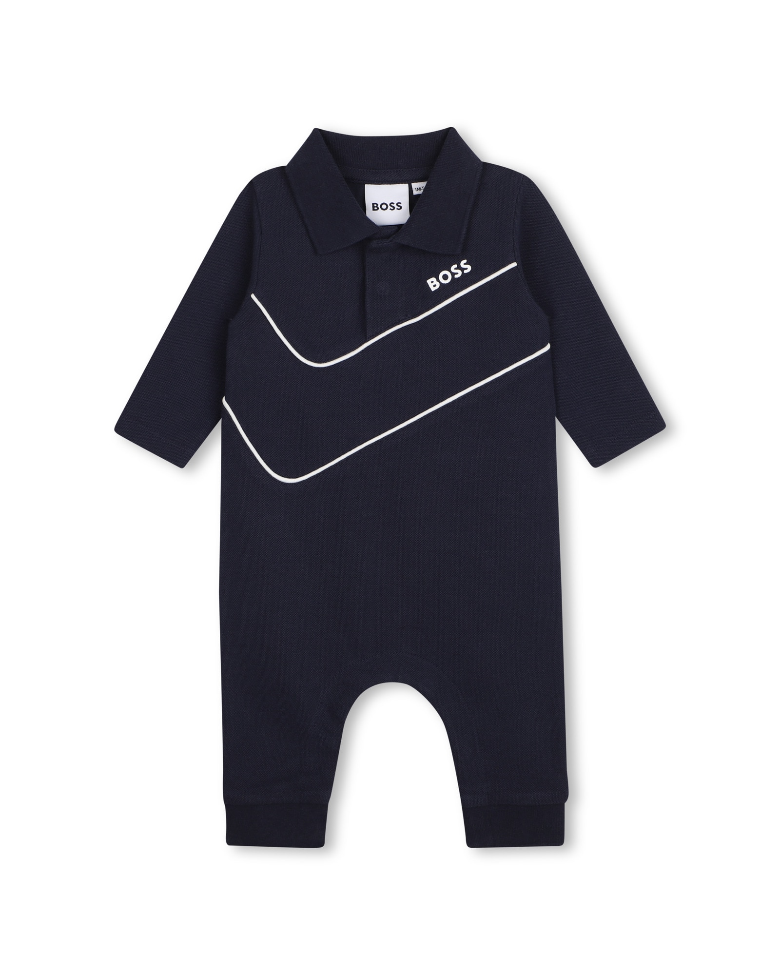 Imagen 0 de Peto de bebé niño con rayas Azul marino