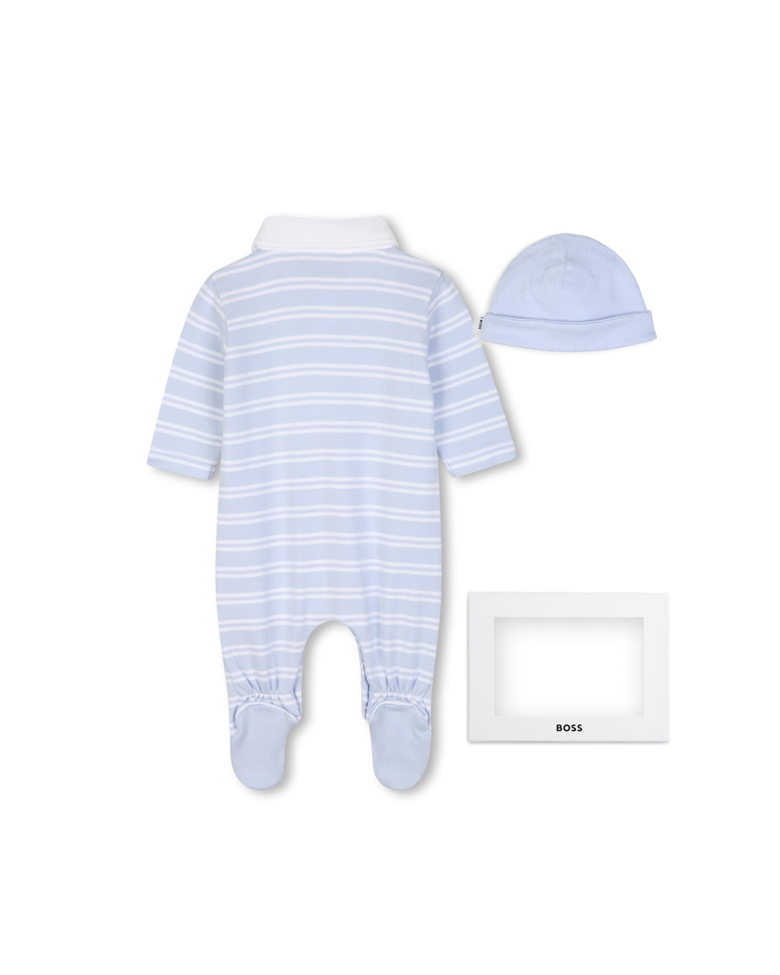 Pijama completo de bebé niño de manga larga con rayas Azul claro BOSS ...