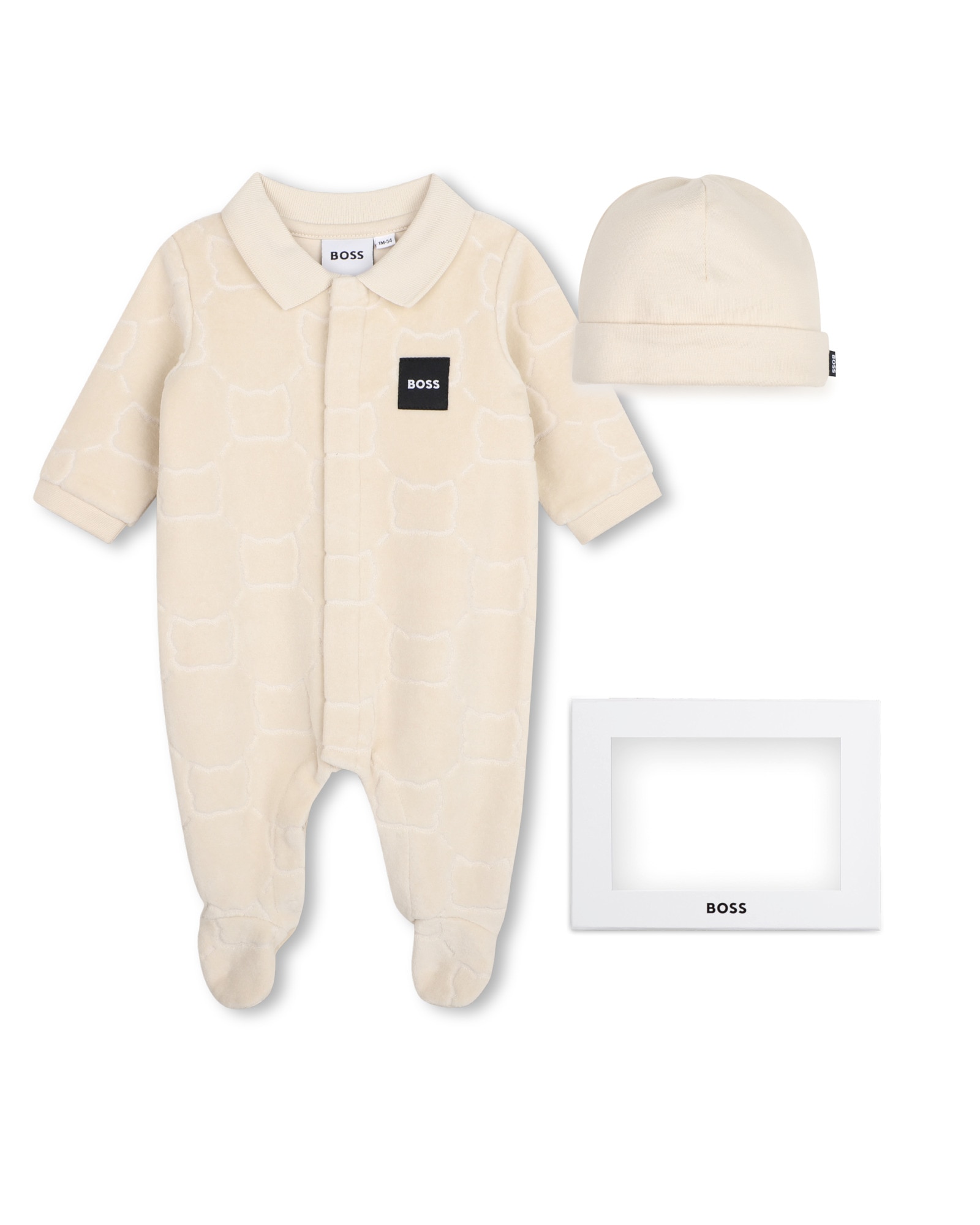 Pijama completo de bebé niño de manga larga con estampado grande - BOSS Kidswear - Crudo Crudo-1