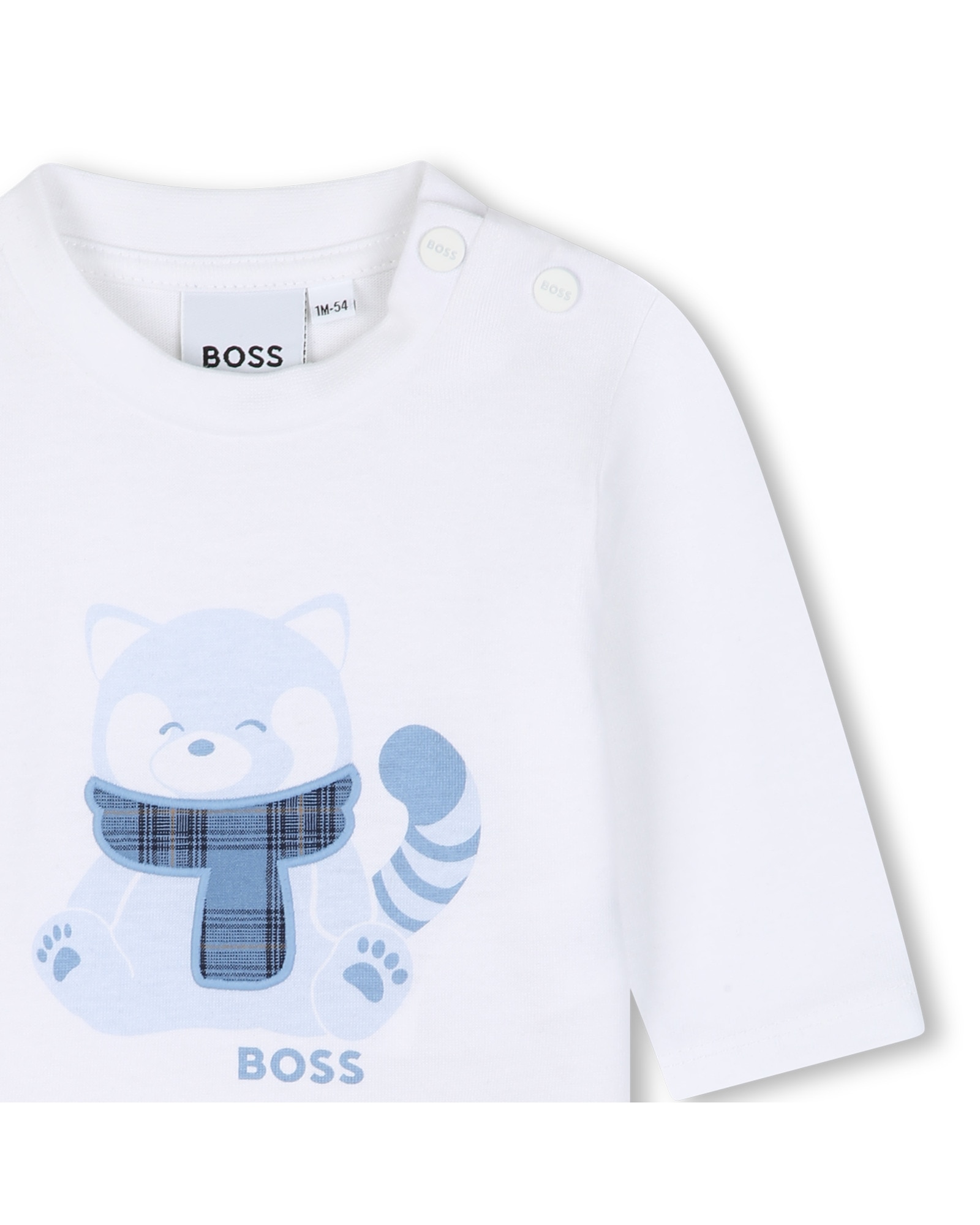Imagen 2 de Camiseta de bebé niño de manga larga con estampado grande - BOSS Kidswear - Blanco Blanco