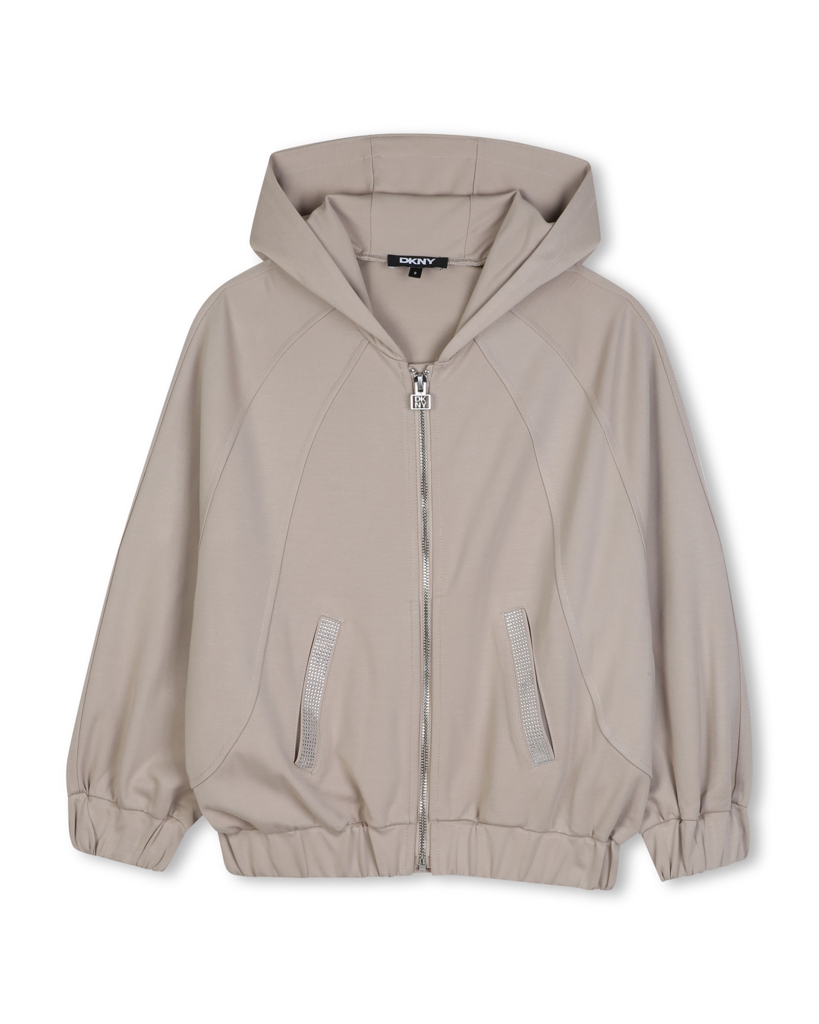 Imagen 0 de Sudadera con capucha de niña liso Beige