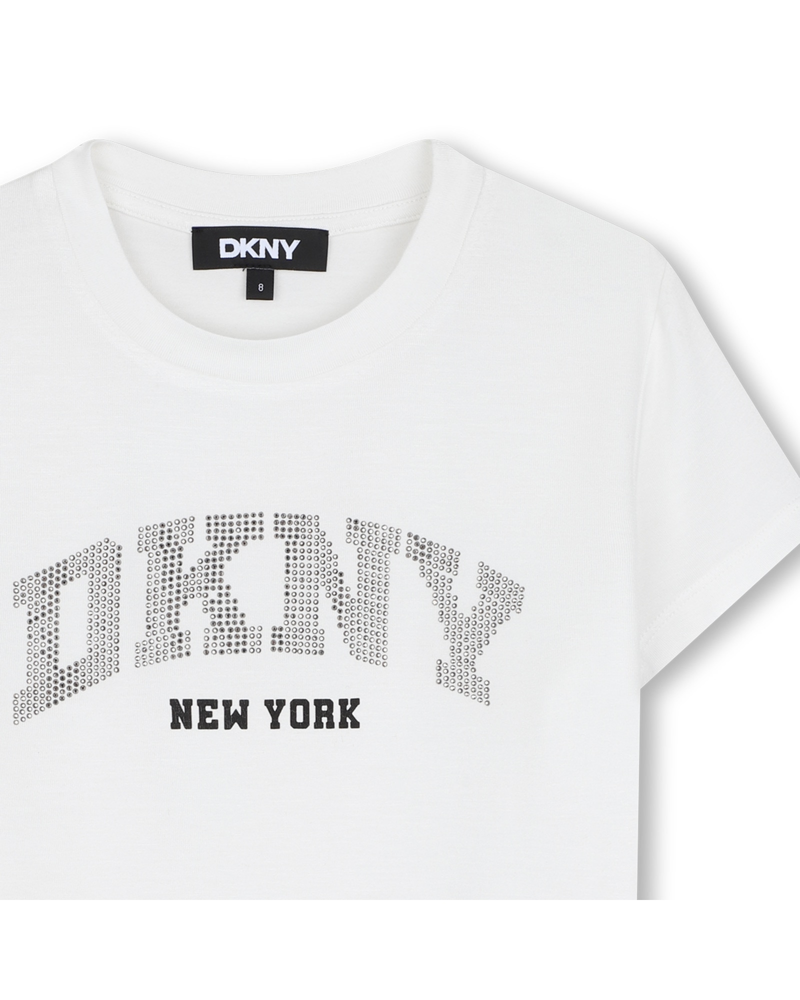Camiseta de niña de manga corta con estampado grande - DKNY - Blanco Blanco-2
