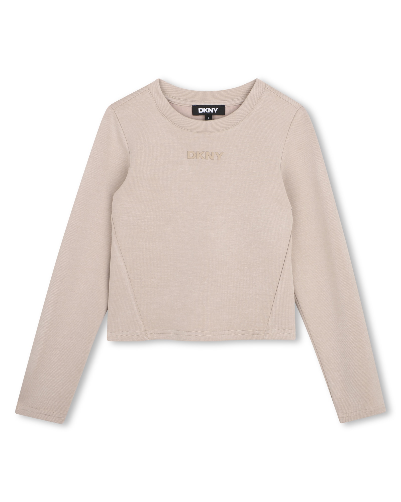 Imagen 0 de Camiseta de niña de manga larga liso Beige