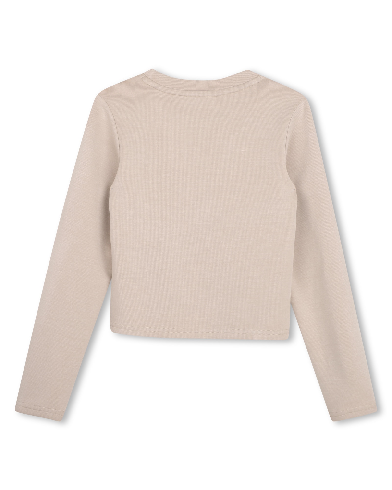 Camiseta de niña de manga larga liso - DKNY - Beige Beige-3