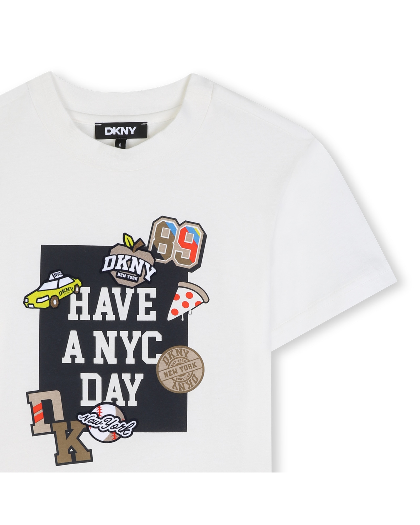 Camiseta de niño de manga corta con fantasía - DKNY - Blanco Blanco-2