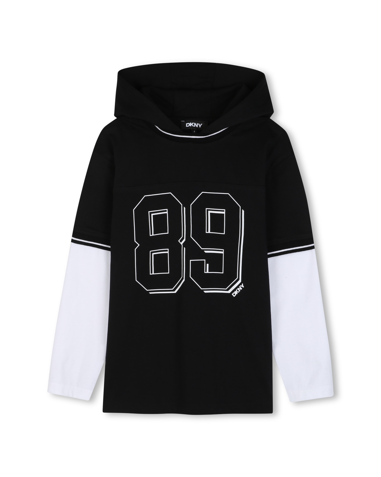 Imagen 0 de Camiseta de niño de manga larga con estampado grande Negro