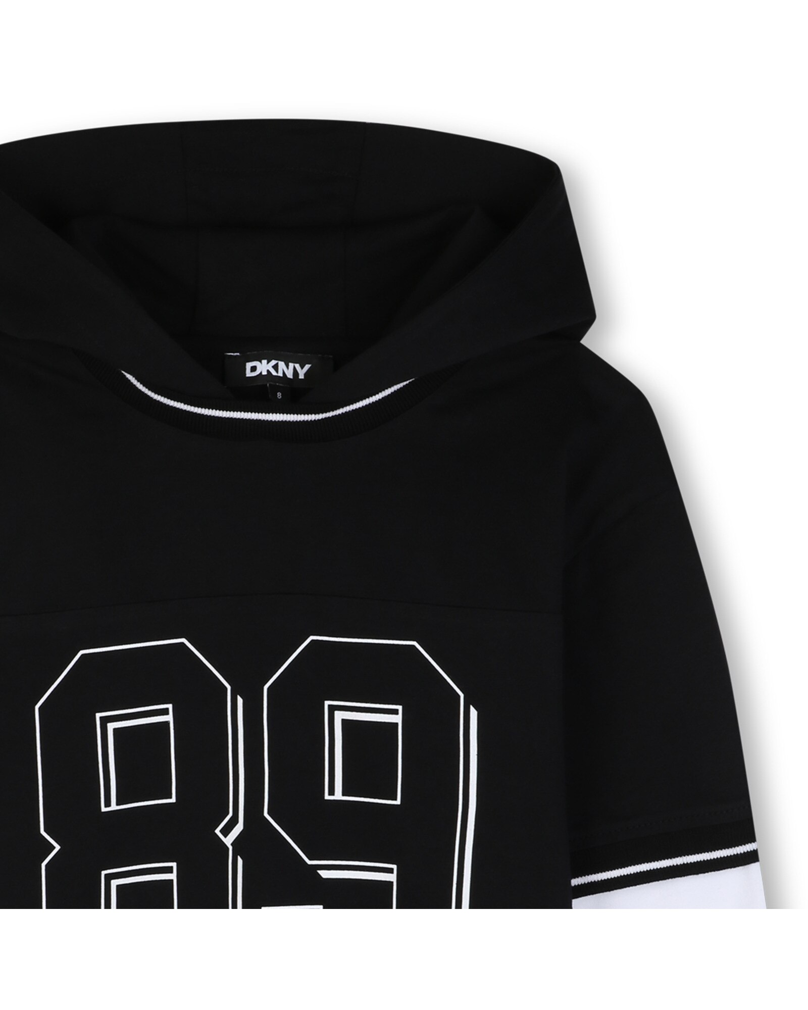 Camiseta de niño de manga larga con estampado grande - DKNY - Negro Negro-2