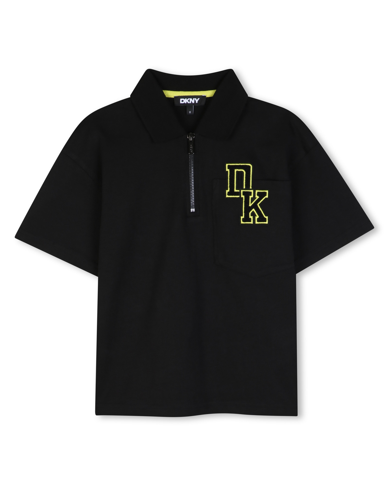 Imagen 0 de Polo de niño de manga corta con estampado grande Negro