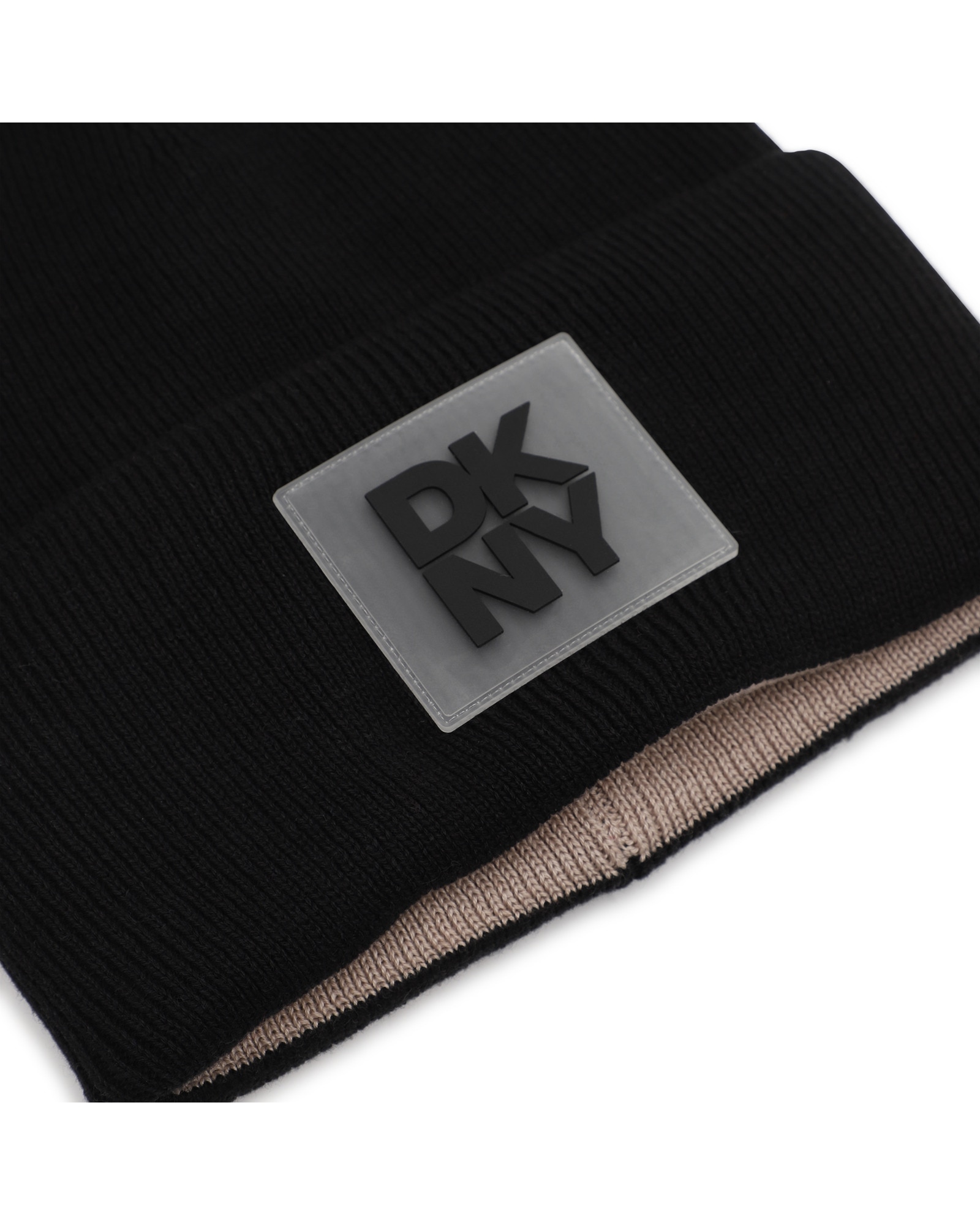 Gorro de niño con estampado grande - DKNY - Negro Negro-5