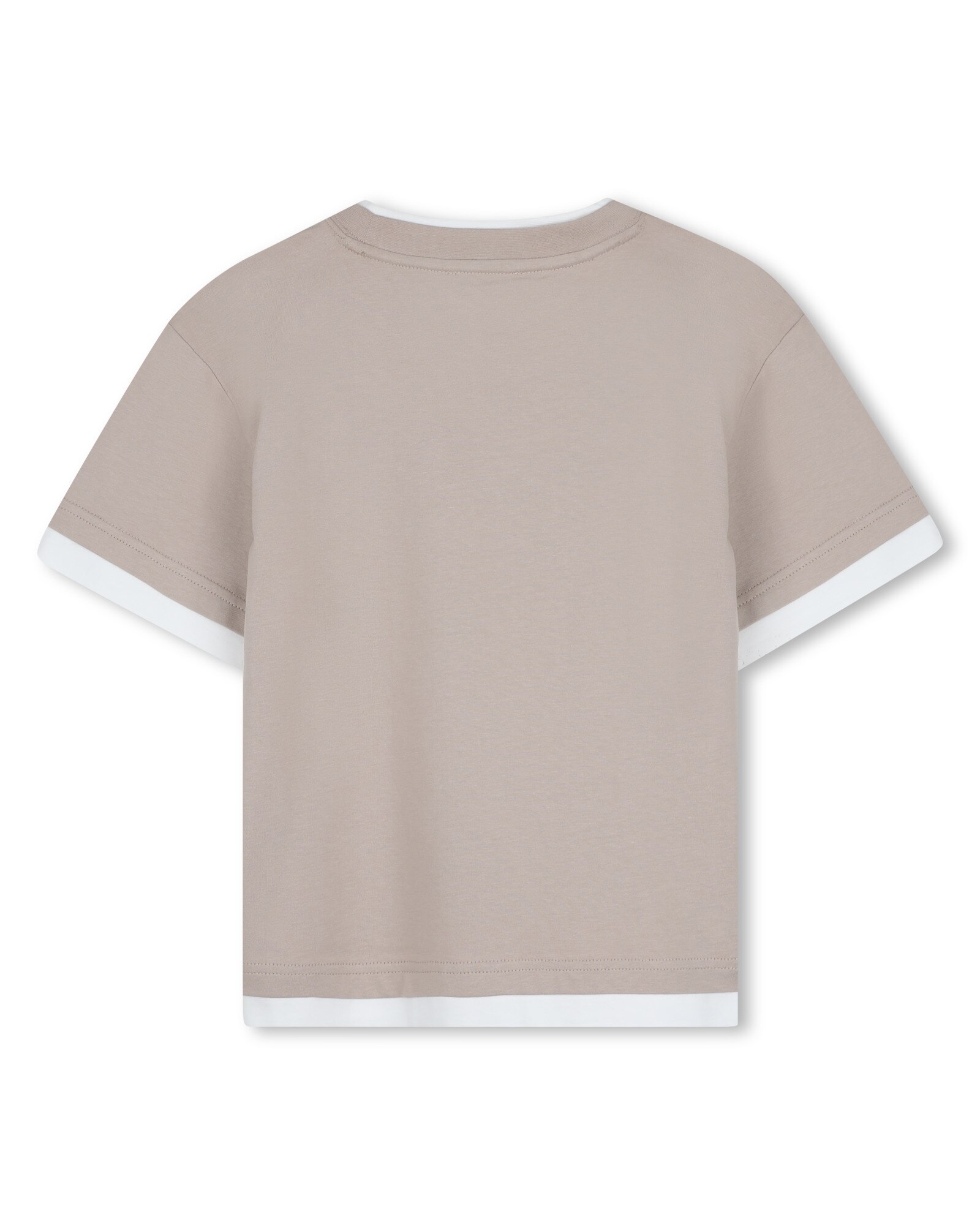 Camiseta de niño de manga larga con estampado grande - DKNY - Beige Beige-3