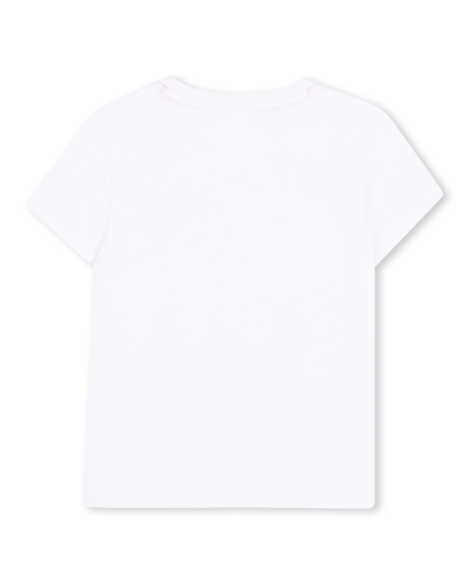 Camiseta de niña de manga corta liso - Hugo - Blanco Blanco-3