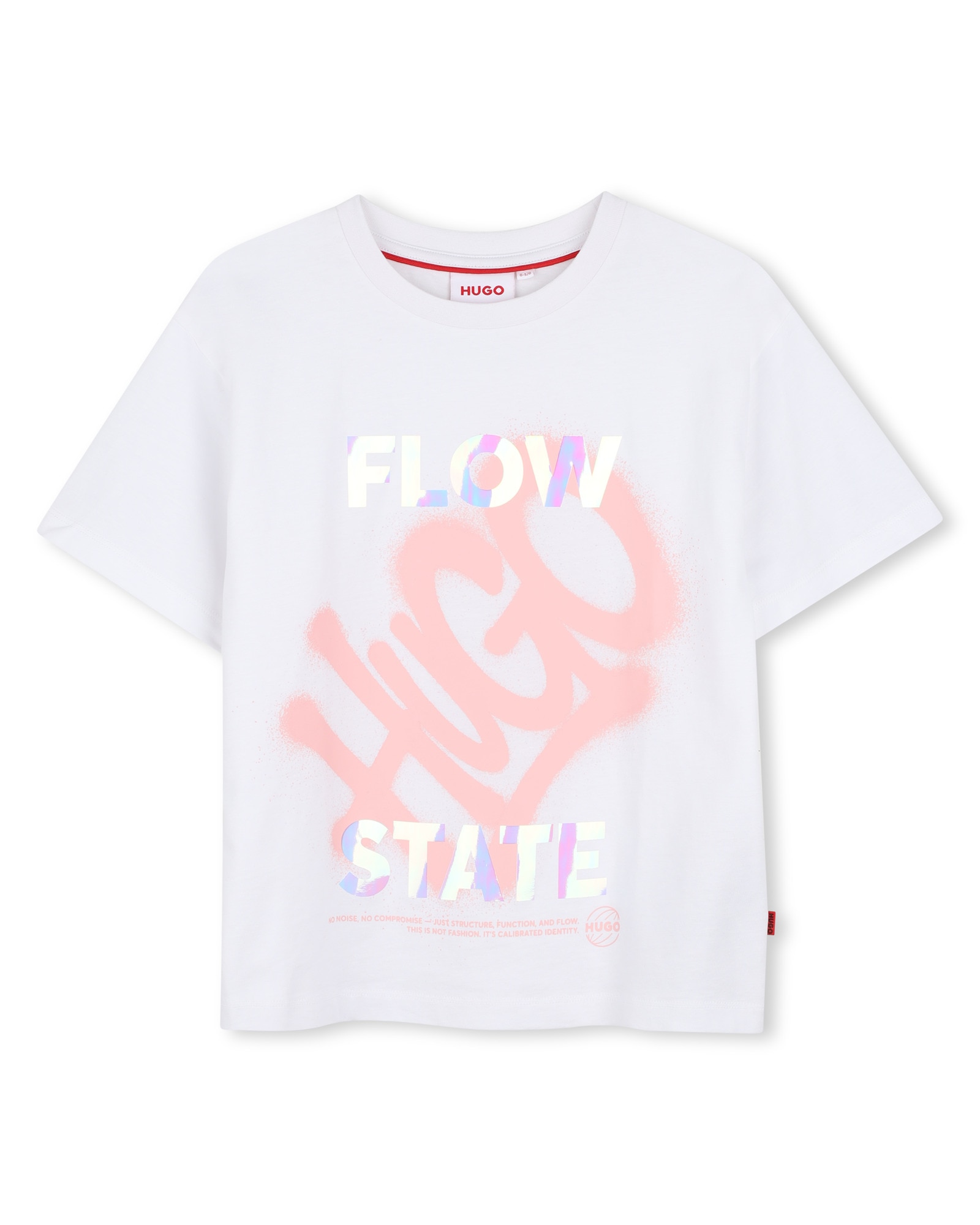 Imagen 1 de Camiseta de niña de manga corta con estampado grande - Hugo - Blanco Blanco