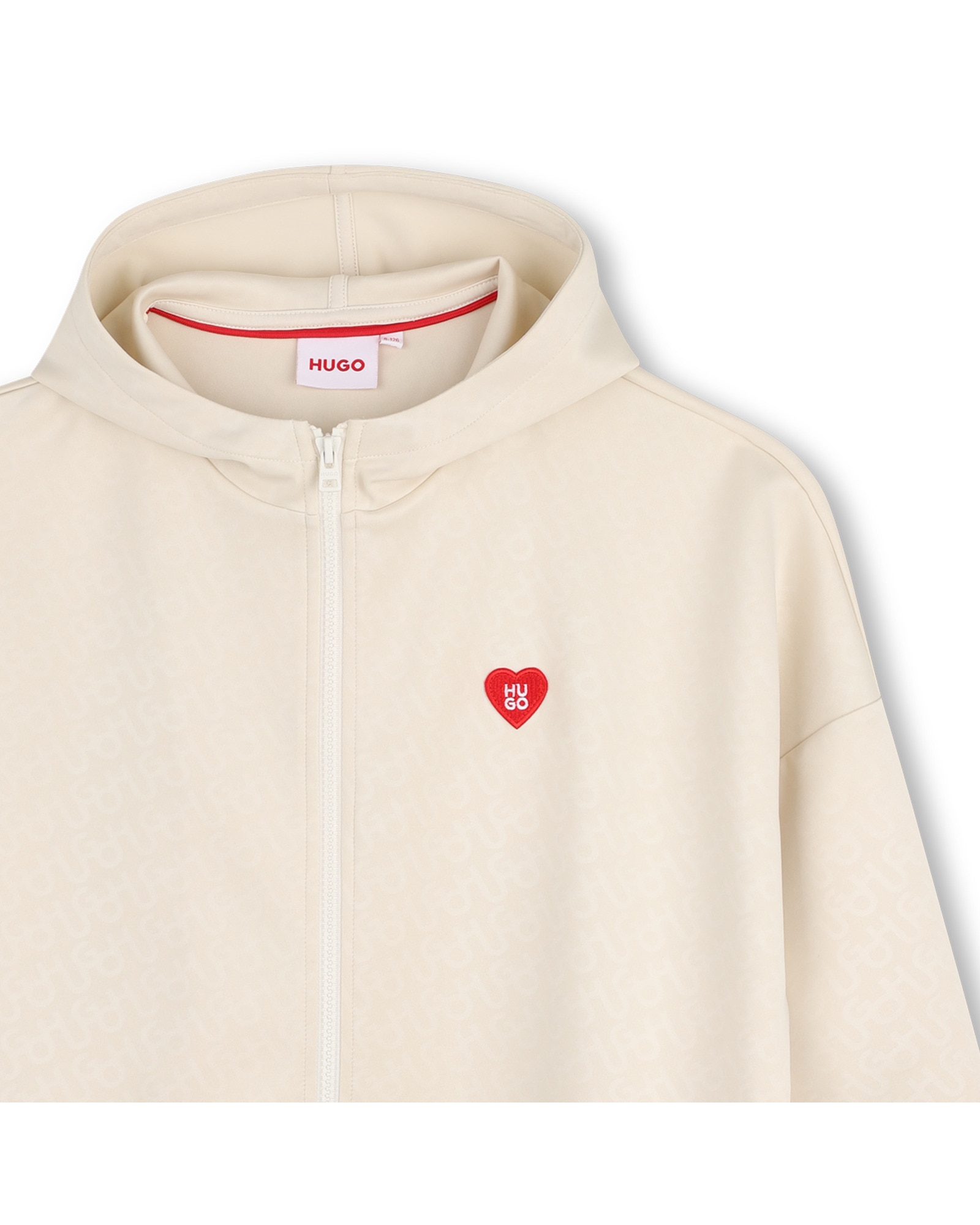 Imagen 2 de Sudadera con capucha de niña liso - Hugo - Crudo Crudo