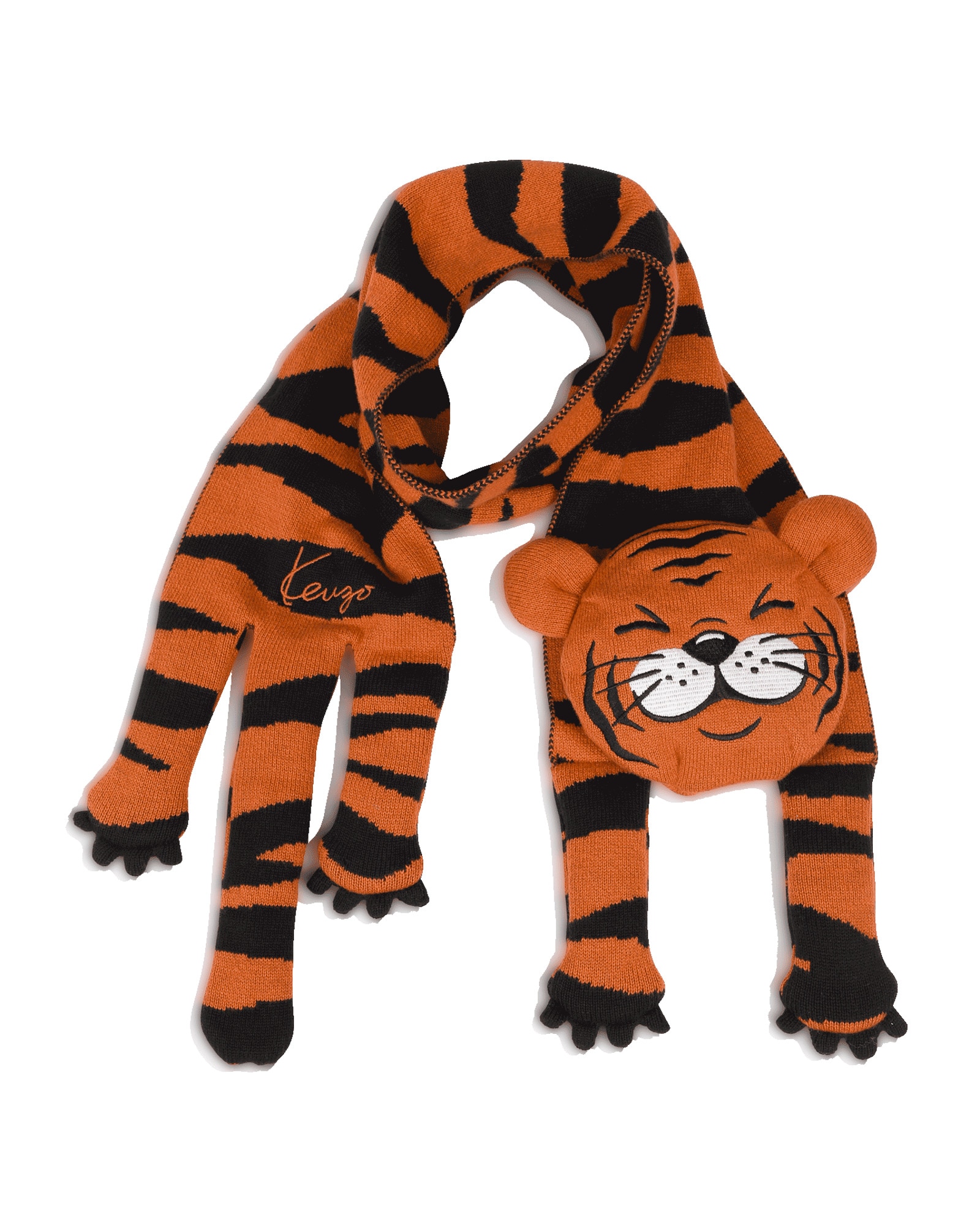 Bufanda de niño con estampado animal - Kenzo Kids - Naranja Naranja-4