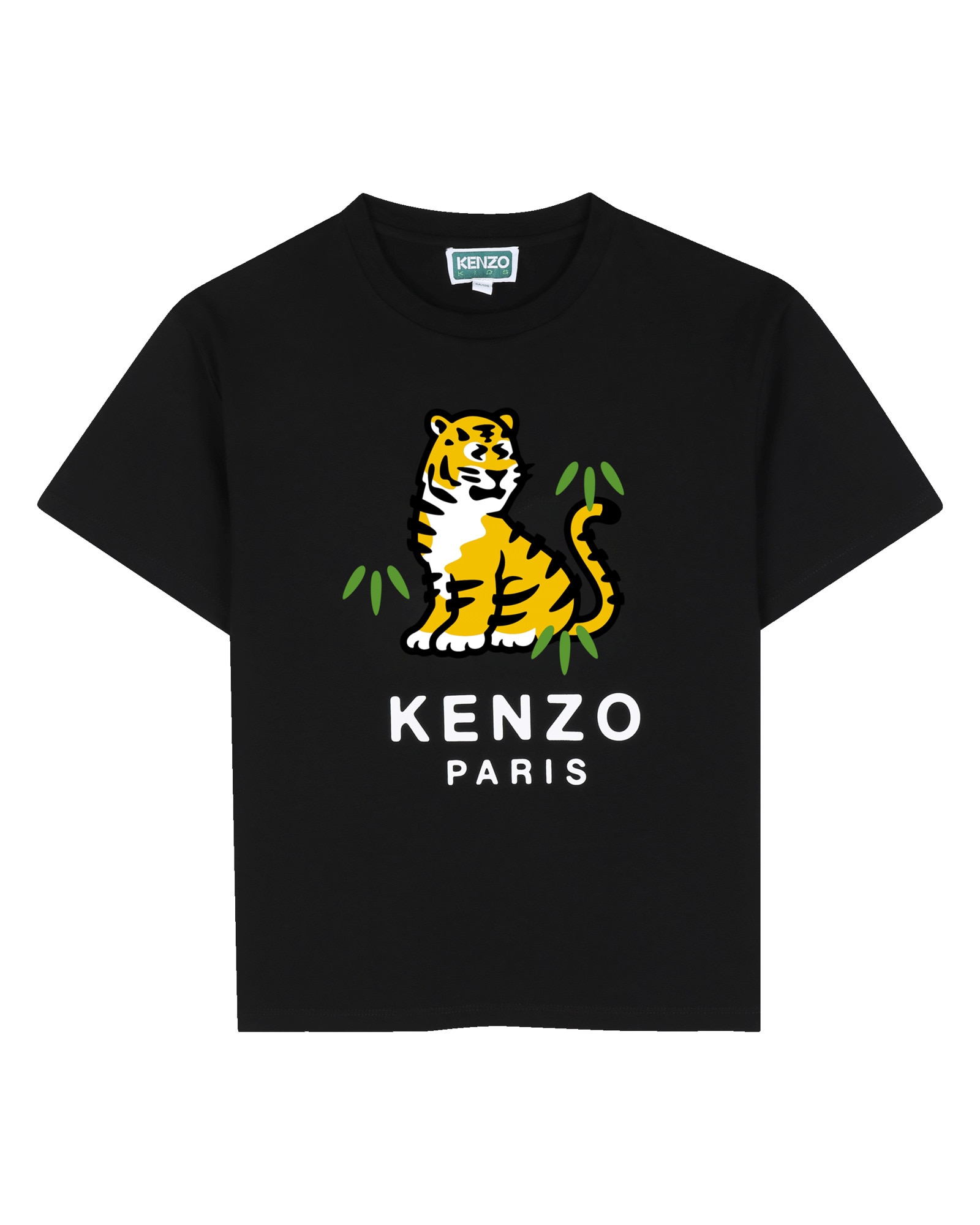 Imagen 1 de Camiseta de niño de manga corta con estampado grande Negro