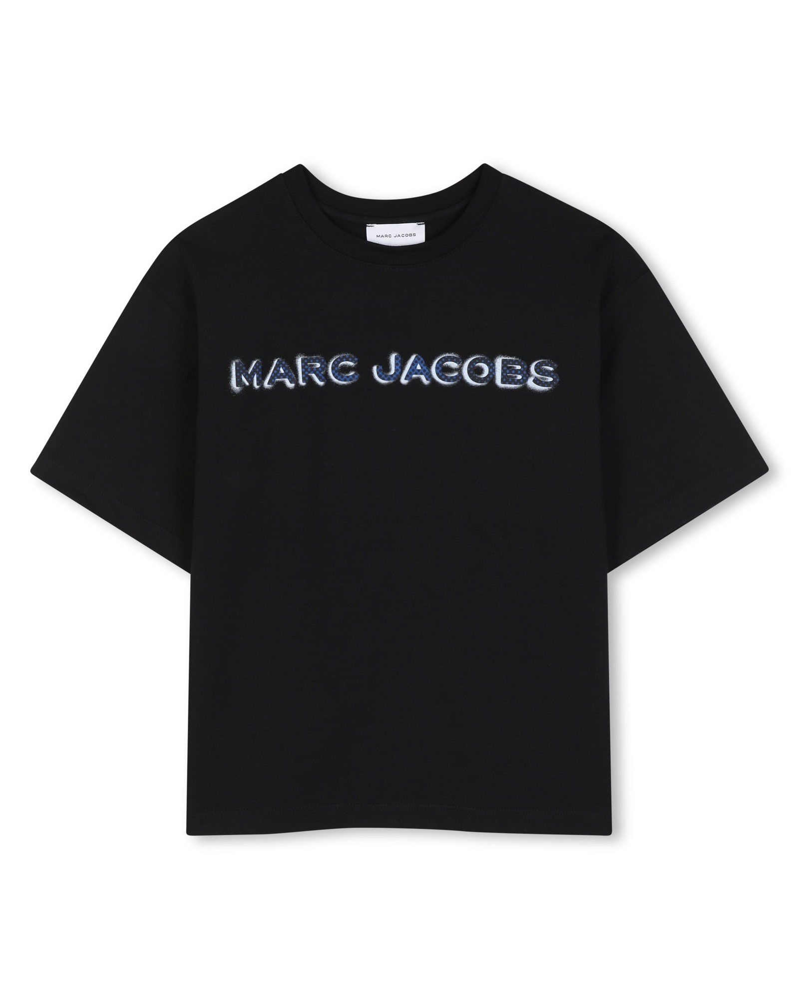 Imagen 1 de Camiseta de niño de manga corta con estampado grande Negro