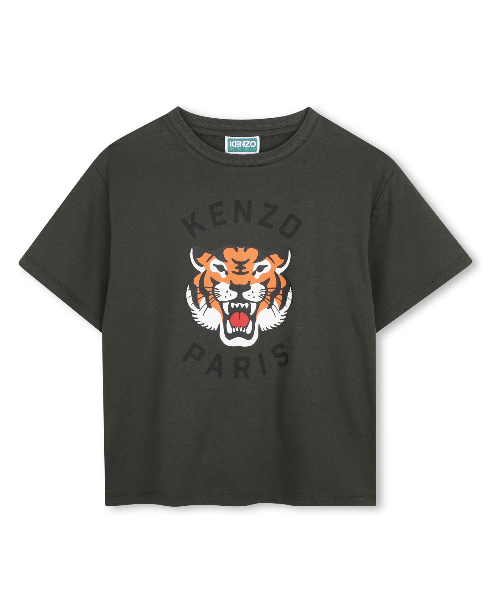 Imagen 1 de Camiseta de niño de manga corta con estampado grande - Kenzo Kids - Verde Verde