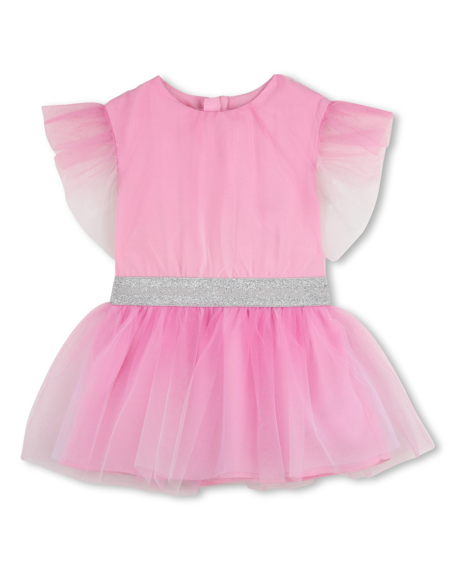 Imagen 1 de Vestido de bebé niña de manga corta liso Rosa