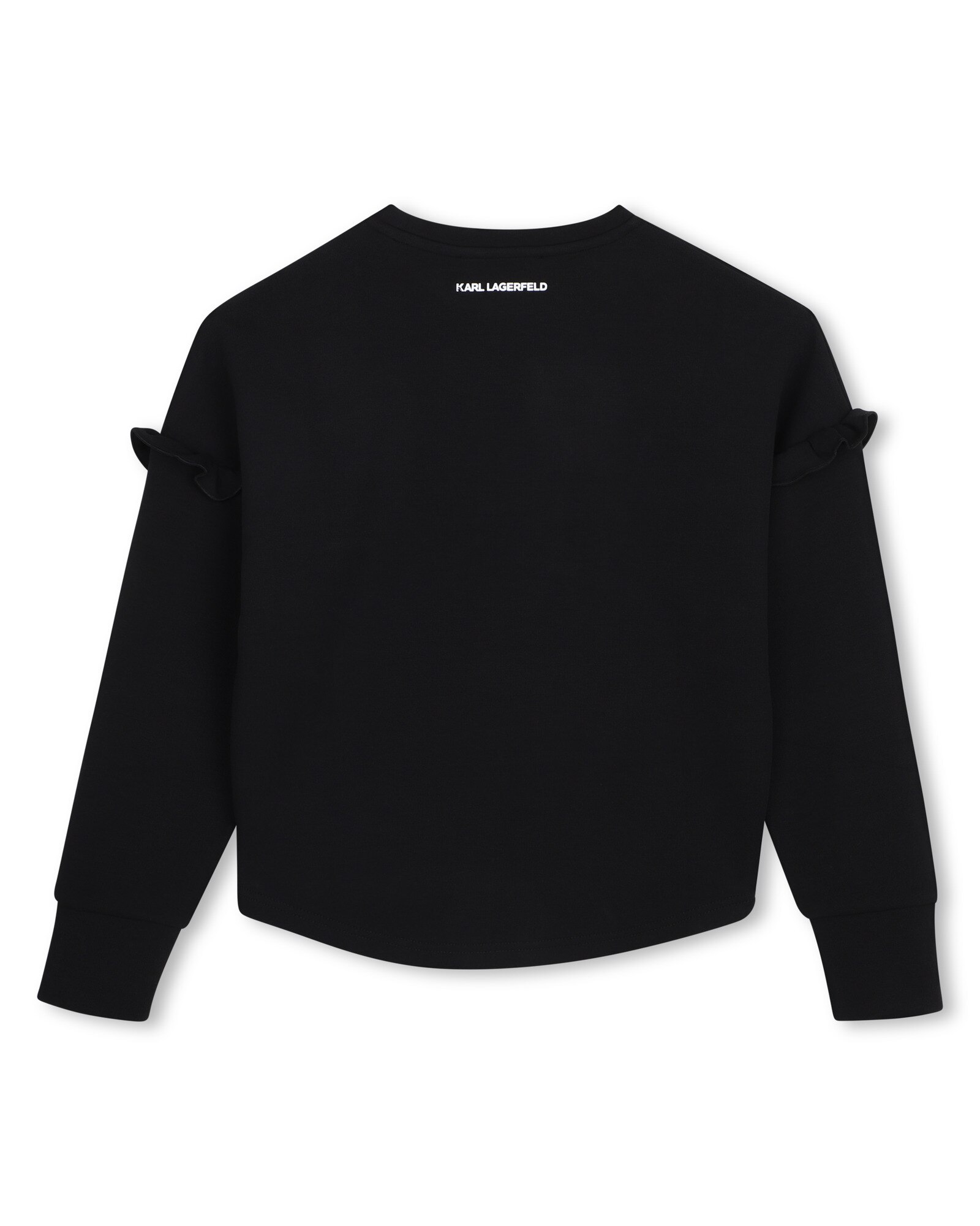 Sudadera con capucha de niña con estampado grande - Karl Lagerfeld Kids - Negro Negro-3