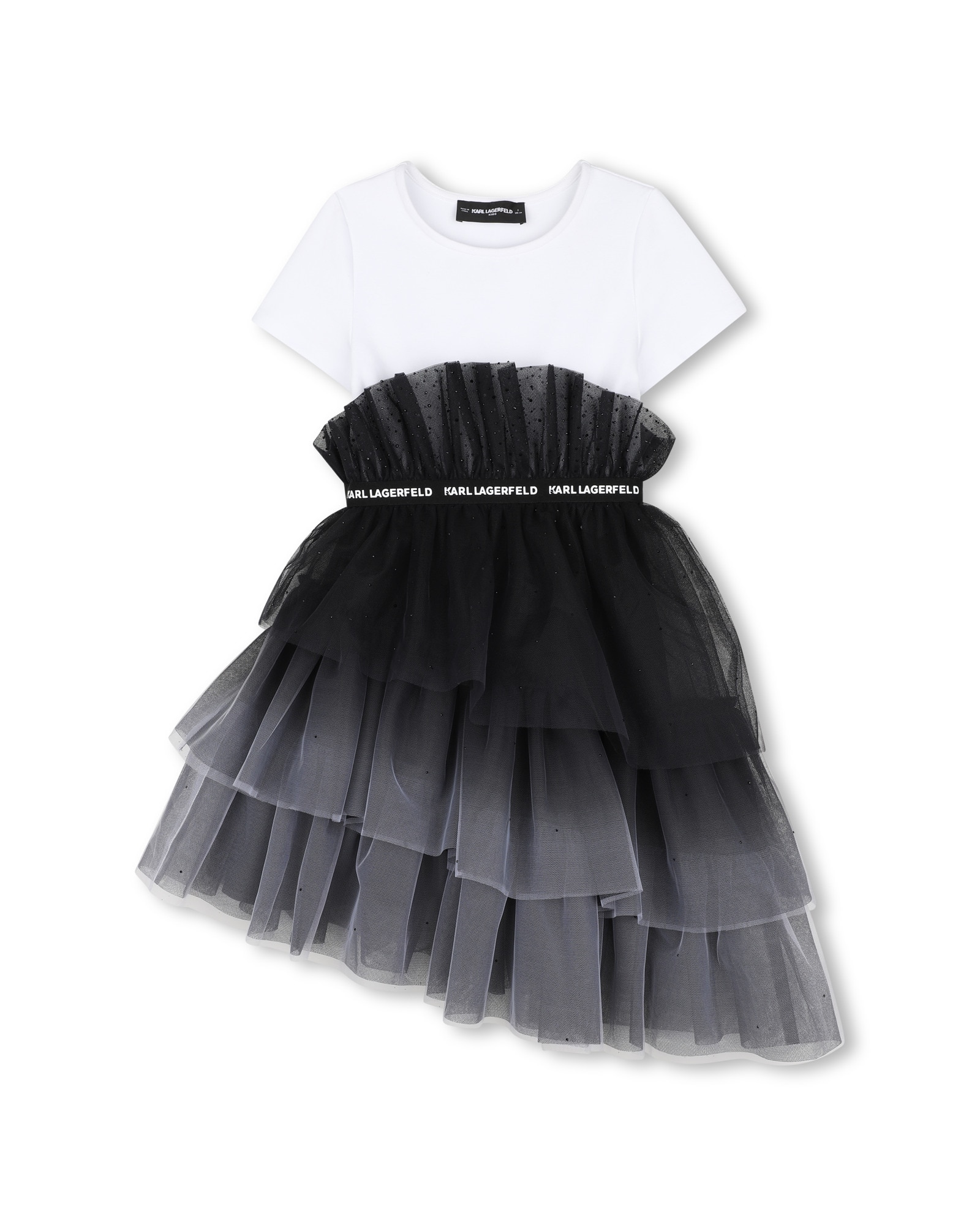 Imagen 0 de Vestido de niña de manga corta con fantasía Multicolor