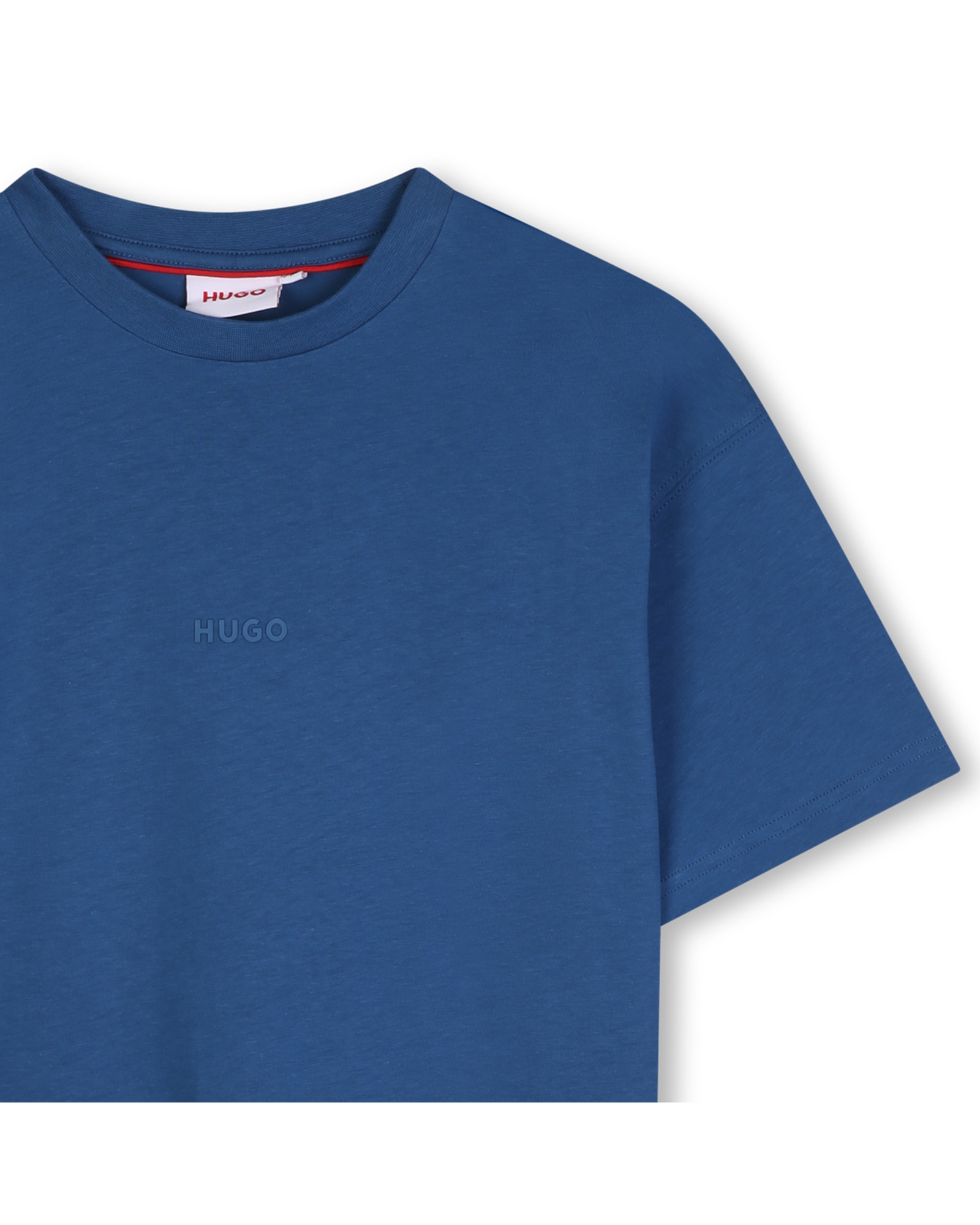 Camiseta de niño de manga corta liso - Hugo - Azul marino Azul marino-2