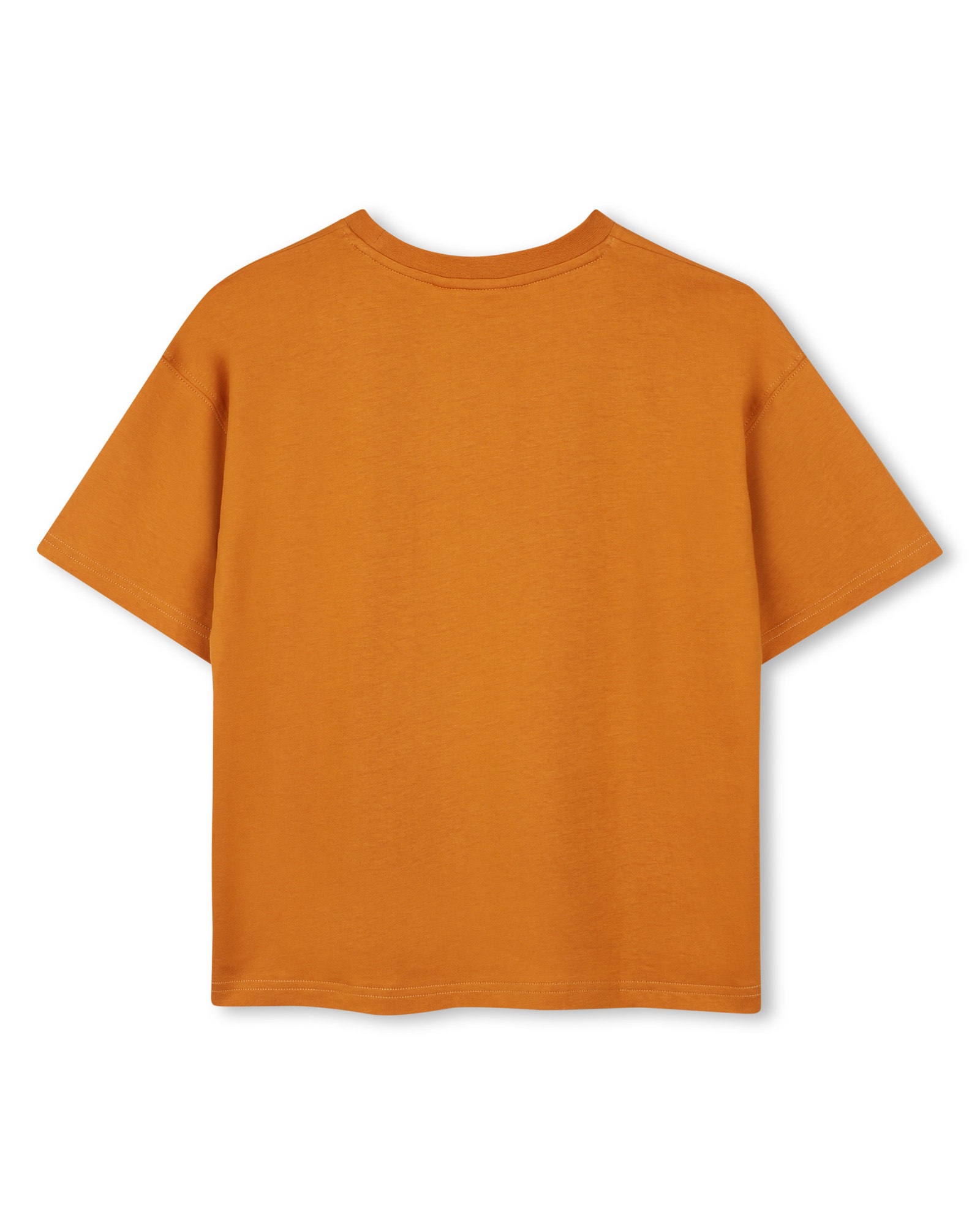 Camiseta de niño de manga corta liso - Hugo - Marrón Marrón-3