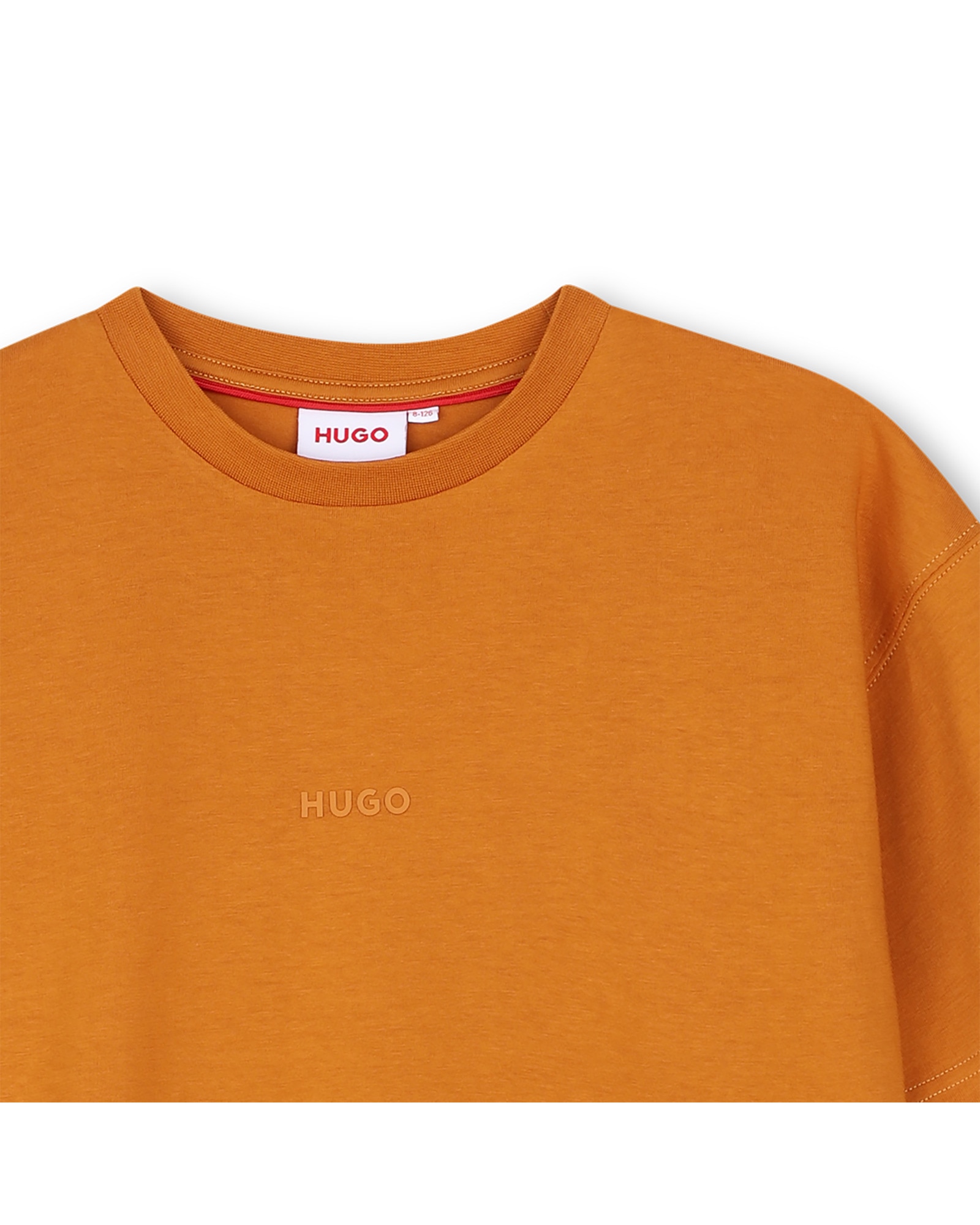 Camiseta de niño de manga corta liso - Hugo - Marrón Marrón-2