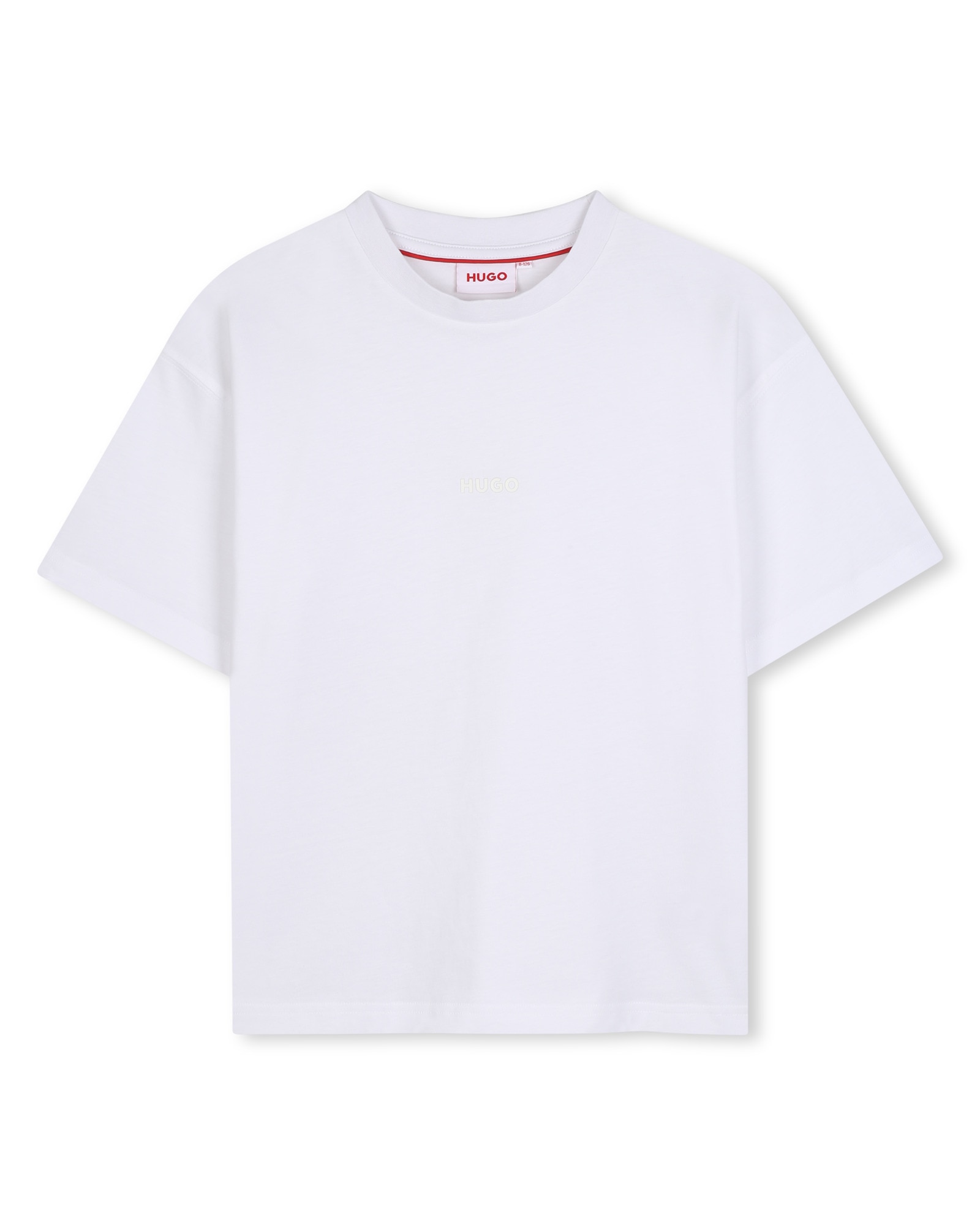 Camiseta de niño de manga corta liso - Hugo - Blanco Blanco-1