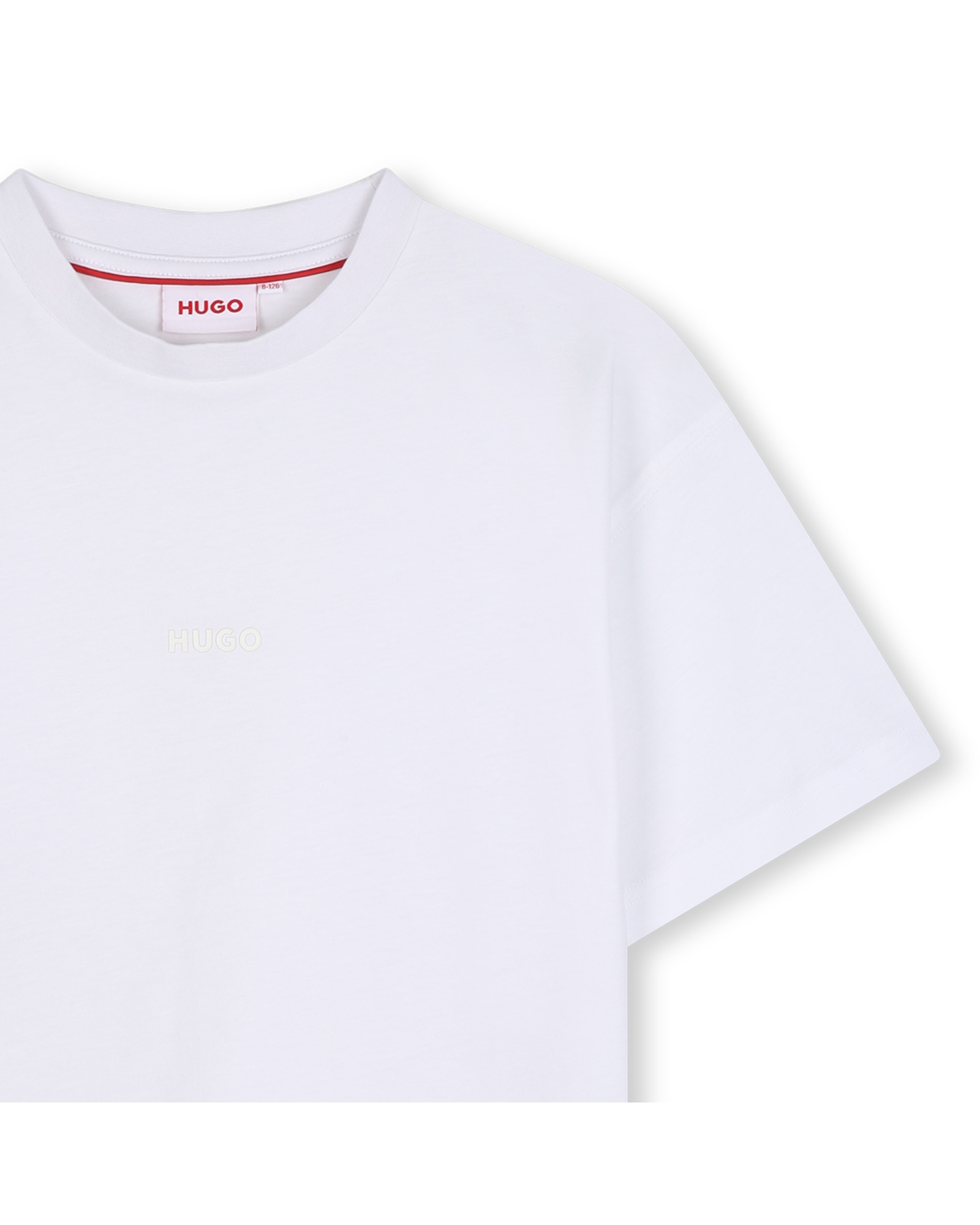 Camiseta de niño de manga corta liso - Hugo - Blanco Blanco-2