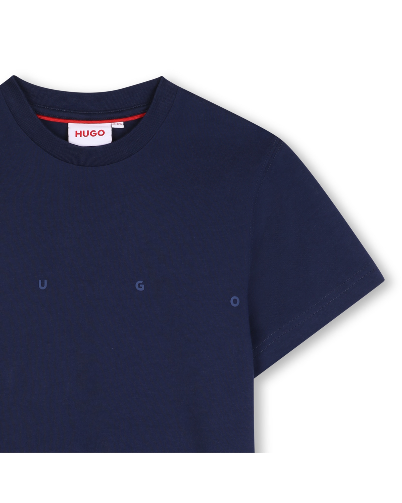 Imagen 2 de Camiseta de niño de manga corta liso - Hugo - Azul marino Azul marino