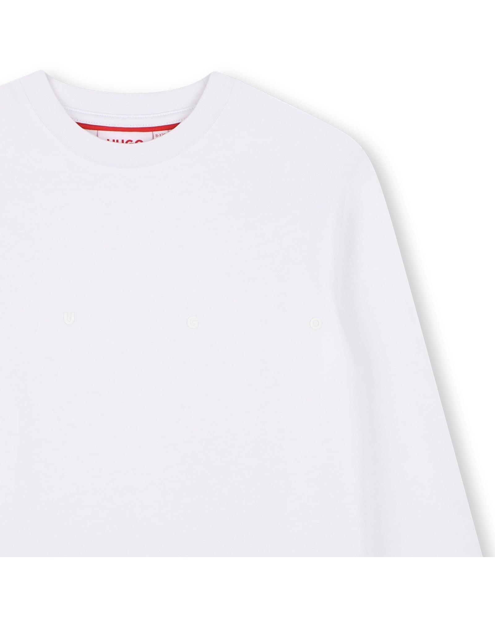 Camiseta de niño de manga larga liso - Hugo - Blanco Blanco-4