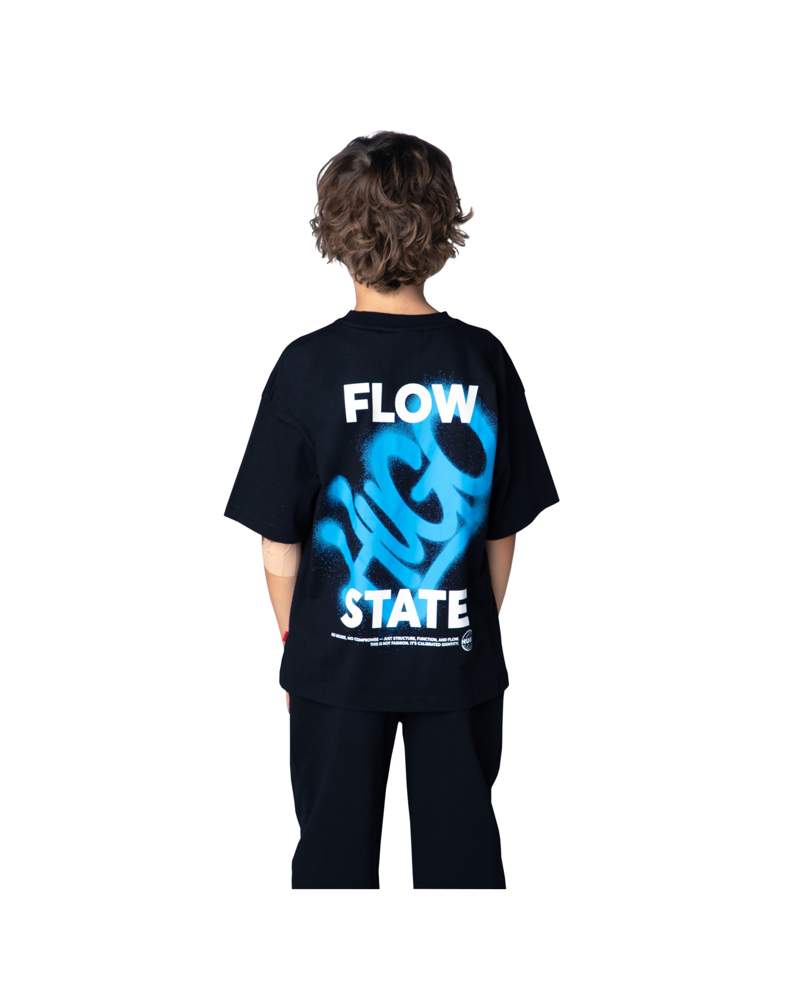 Camiseta de niño de manga corta con estampado grande - Hugo - Negro Negro-3