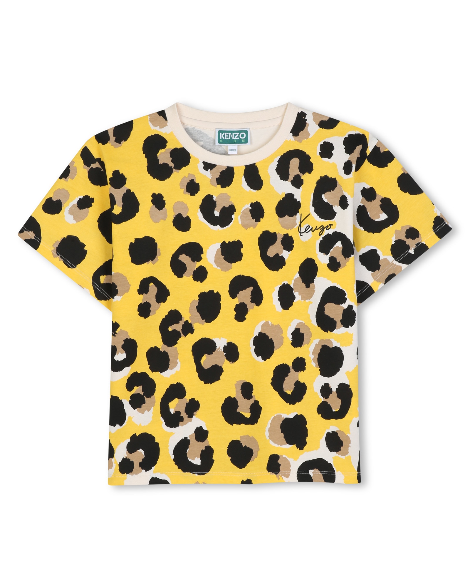 Camiseta de niño de manga corta con estampado animal - Kenzo Kids - Amarillo Amarillo-1