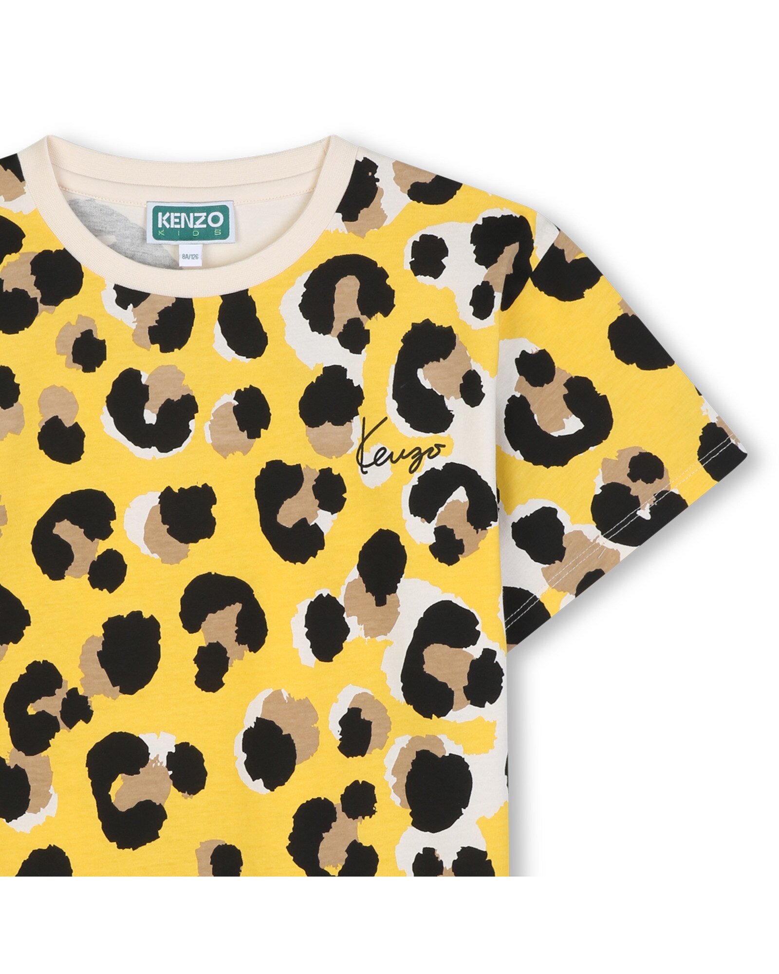 Camiseta de niño de manga corta con estampado animal - Kenzo Kids - Amarillo Amarillo-2
