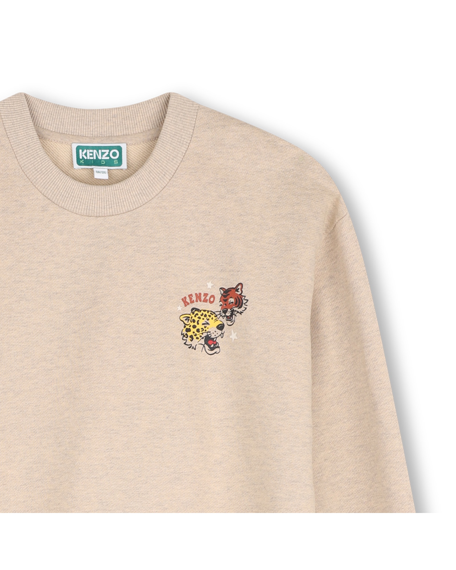 Sudadera con capucha de niña con estampado grande - Kenzo Kids - Gris claro Gris claro-4