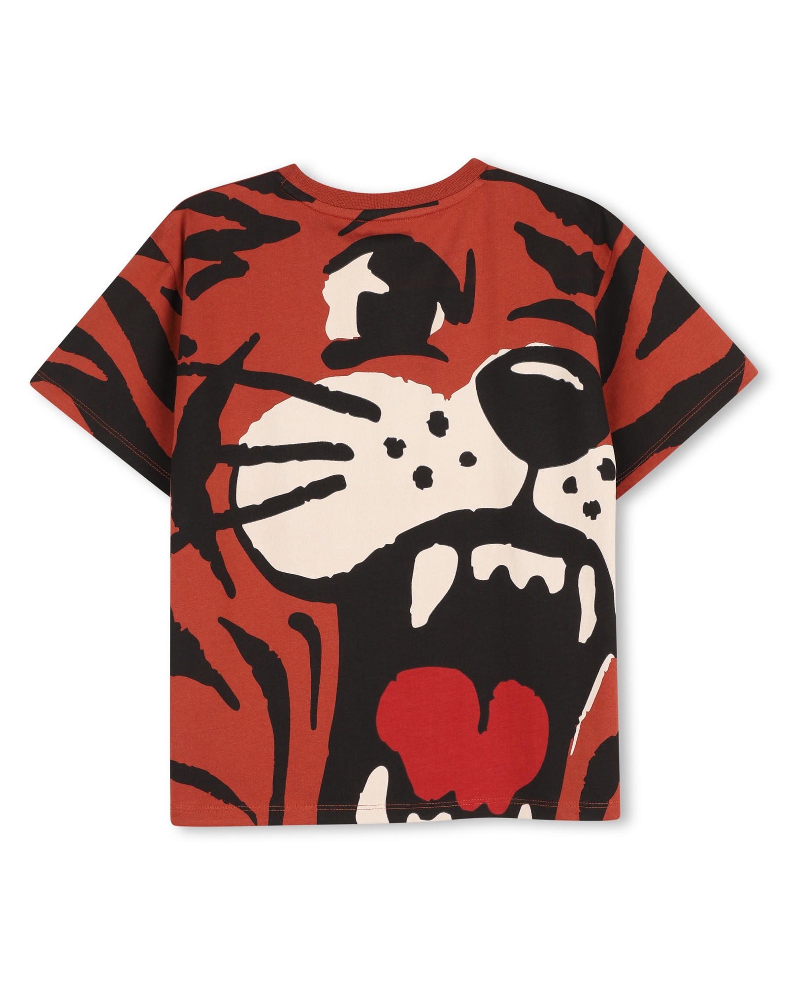 Camiseta de niño de manga corta con estampado animal - Kenzo Kids - Marrón Marrón-3